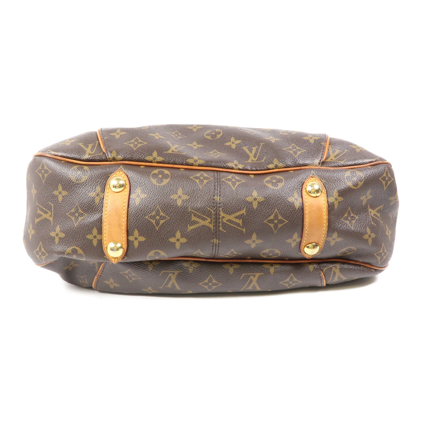 LOUIS VUITTON Monogram Galliera PM金扣肩背袋棕色