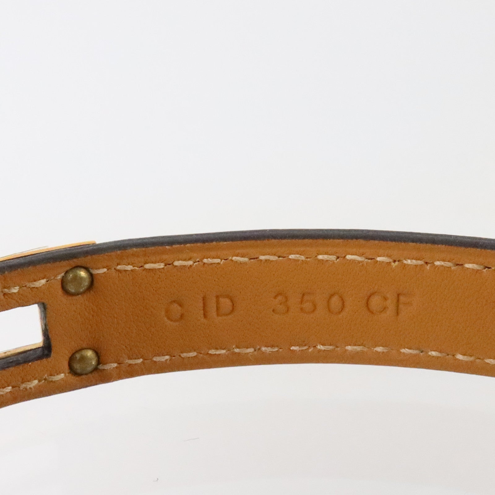 HERMES 蜥蜴皮革Kelly Double Tour Bracelet金扣手鏈Natura