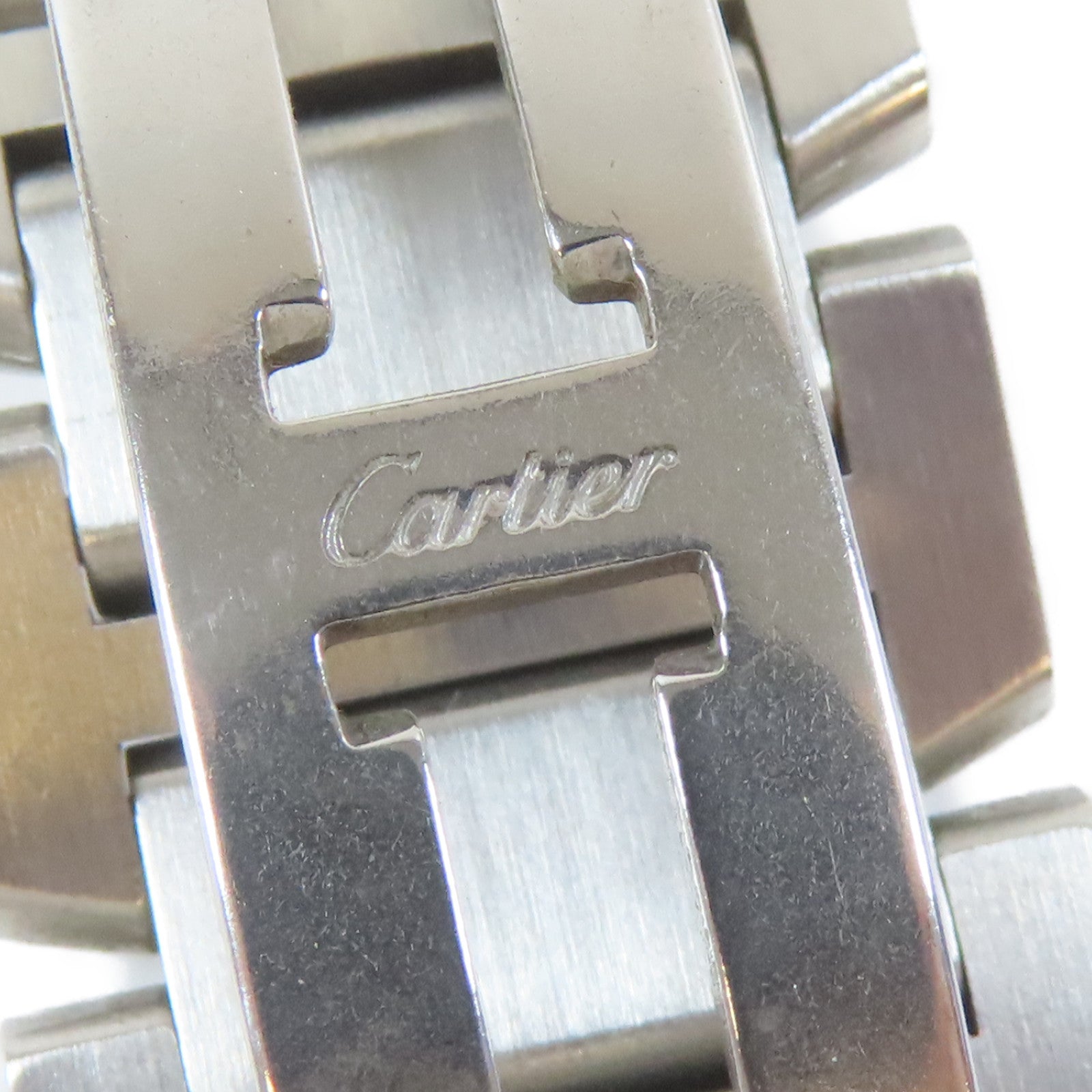 CARTIER Tank Francaise不鏽鋼手錶自動機芯白色#16.5cm