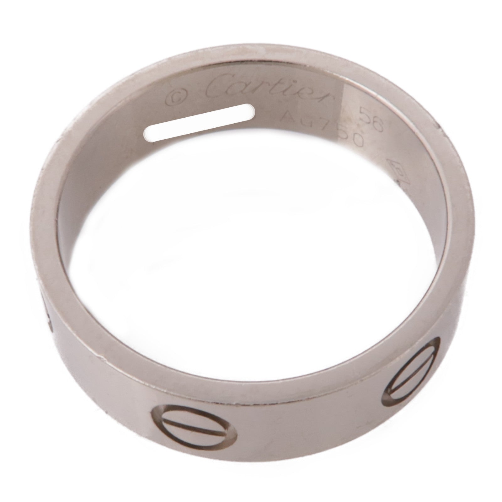 CARTIER Love Ring 18K White Gold Cartier#56 US#7.25