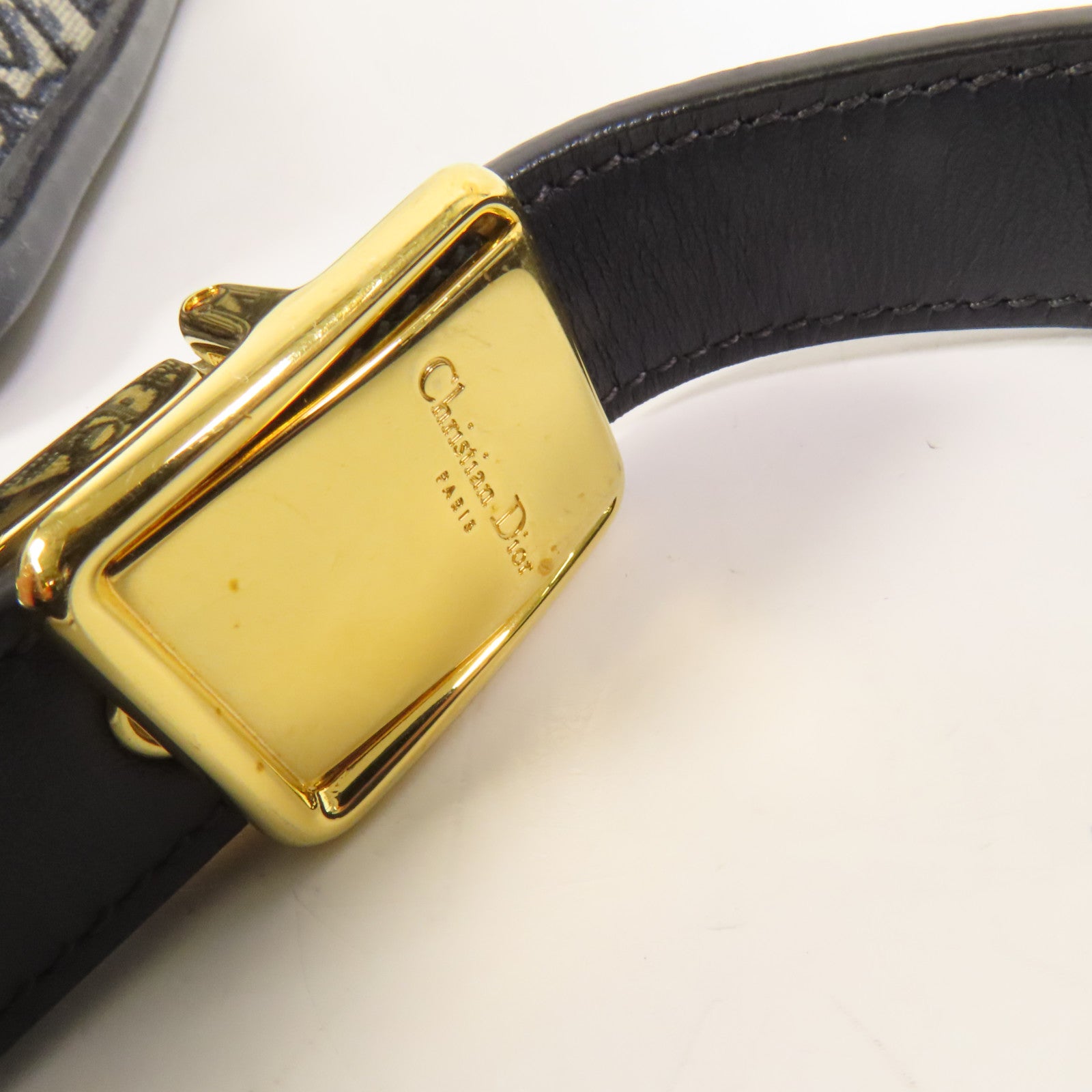 Dior 帆布Montaigne 30金扣肩背袋