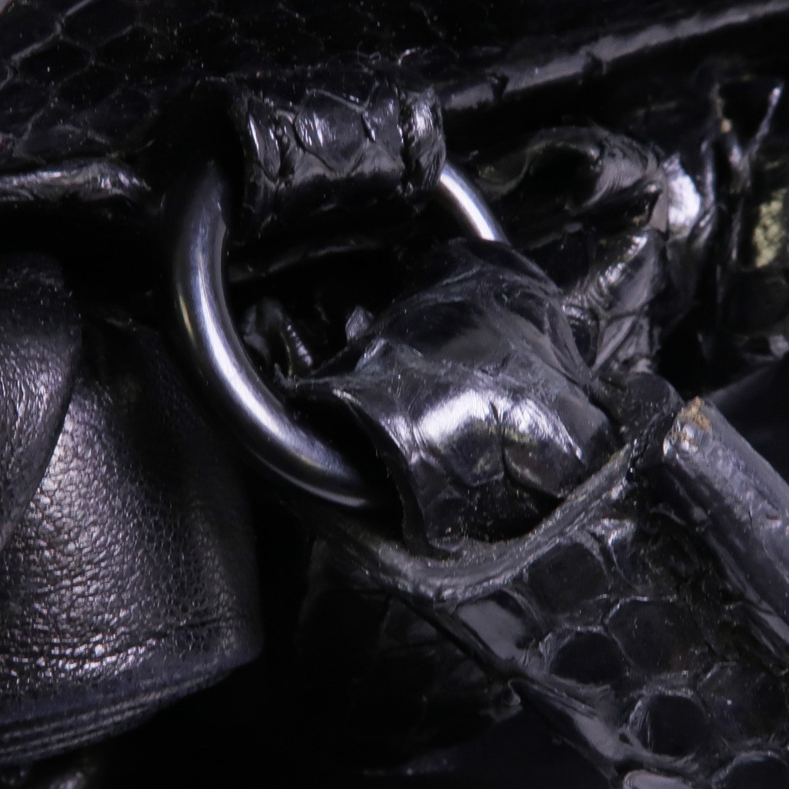 Valentino 牛皮皮革/蛇皮皮革Hand Bag手挽袋