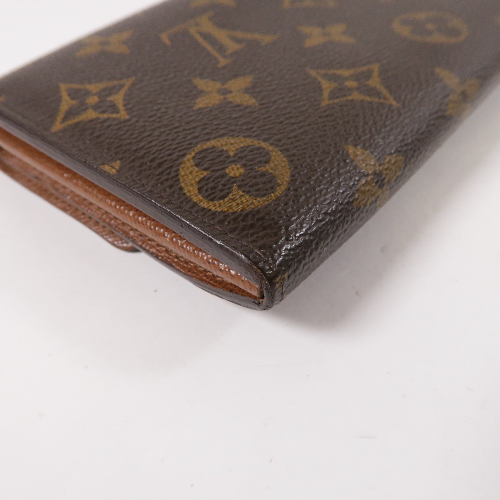 LOUIS VUITTON Monogram Long Wallet金扣長錢包啡色