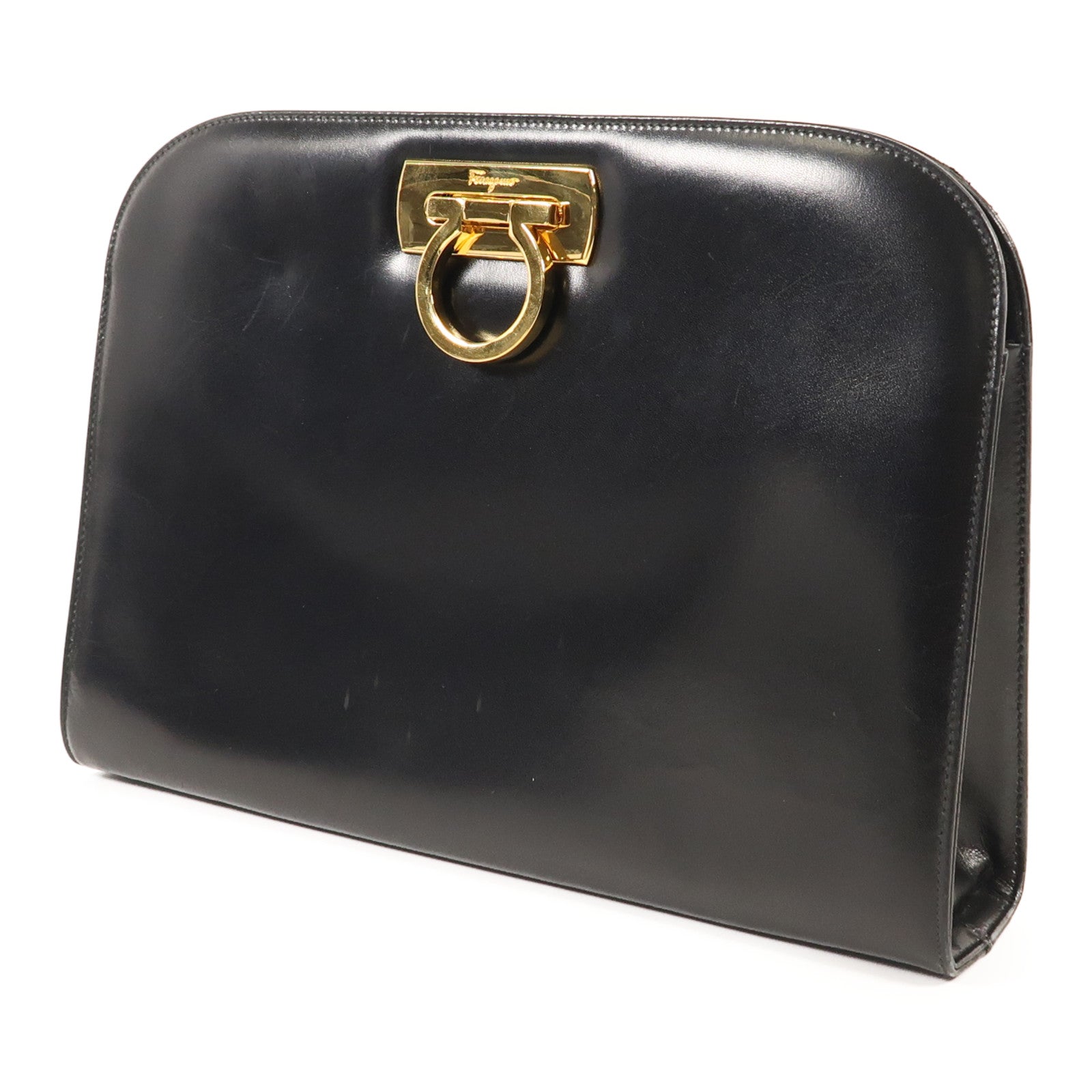 Salvatore Ferragamo 牛皮皮革Vintage Chain Bag金扣鏈帶肩背袋