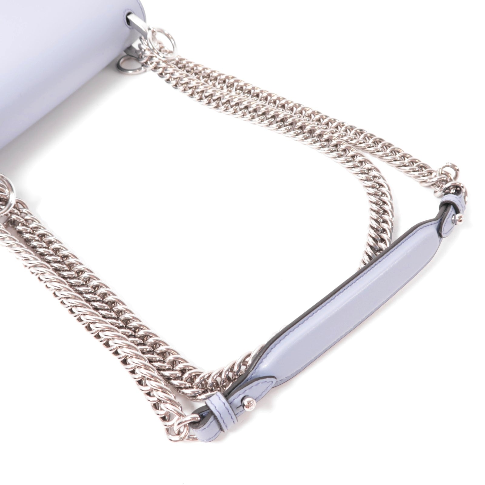 FENDI 【激減優惠】羊皮皮革Kan I銀扣肩背袋