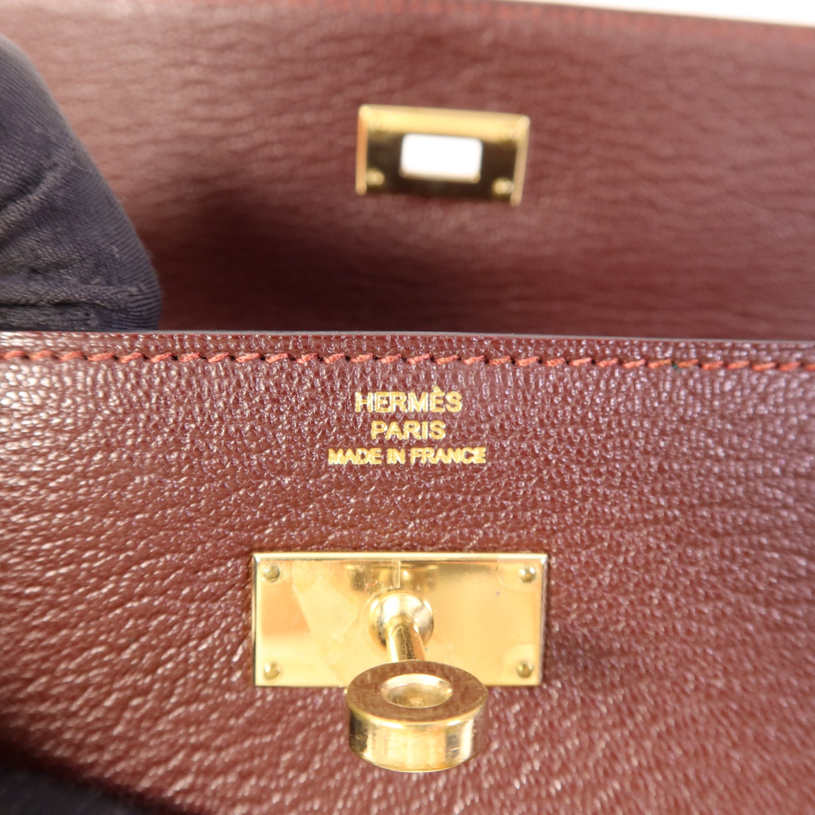 HERMES Chevre皮革Kelly Long Wallet金扣長錢包