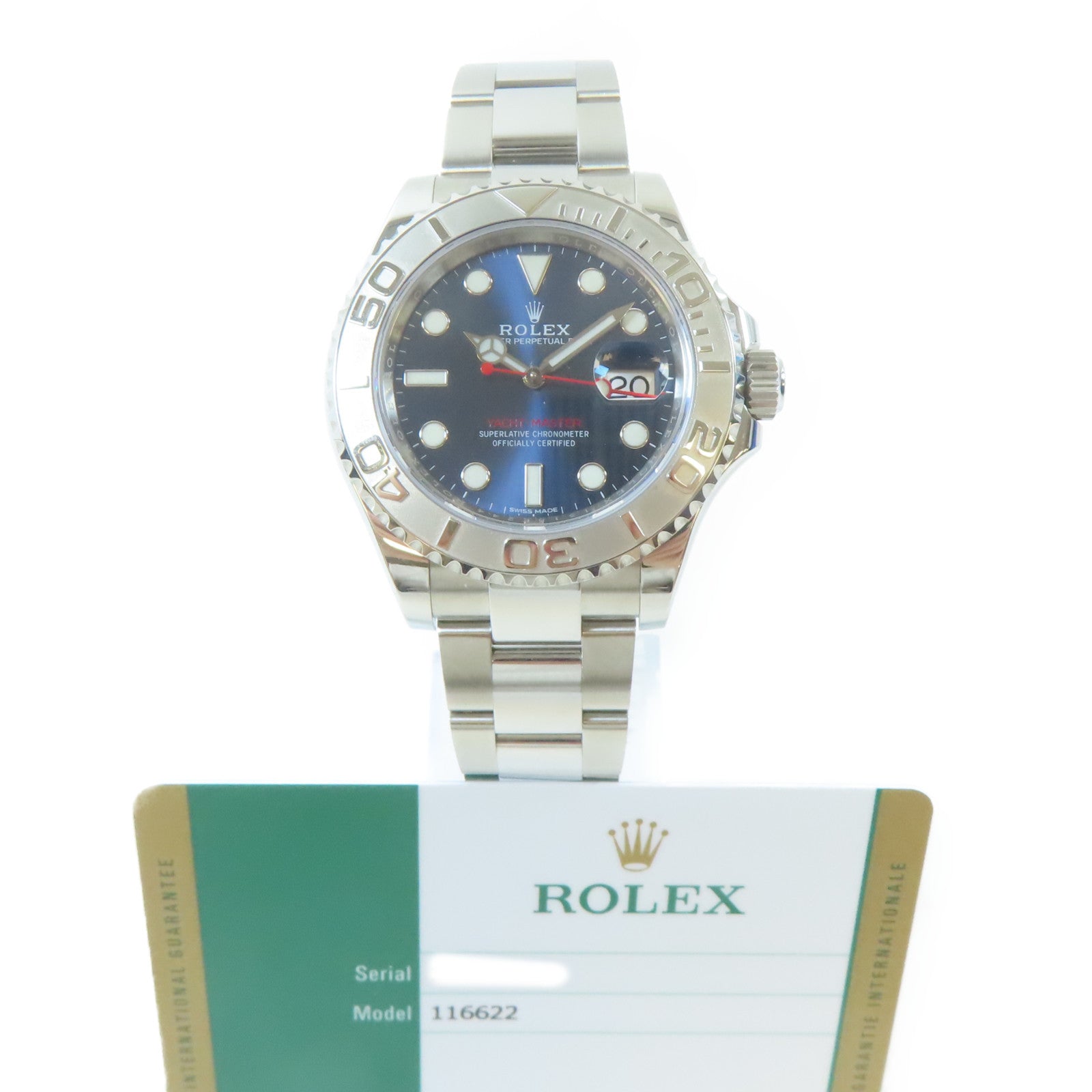 ROLEX Yacht Master不鏽鋼/鉑金手錶自動機芯藍色
