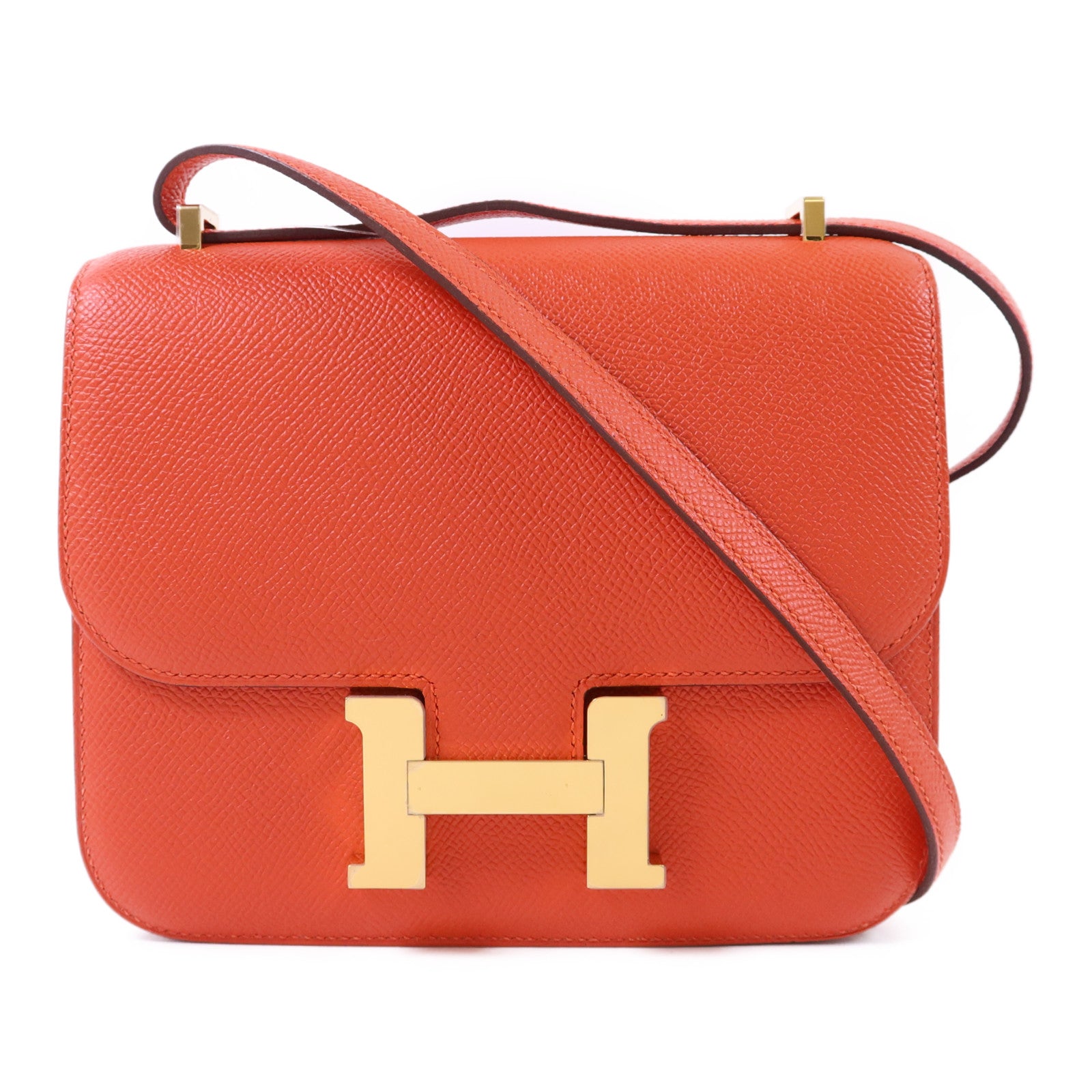 HERMES Epsom皮革Constance Mini金扣肩背袋