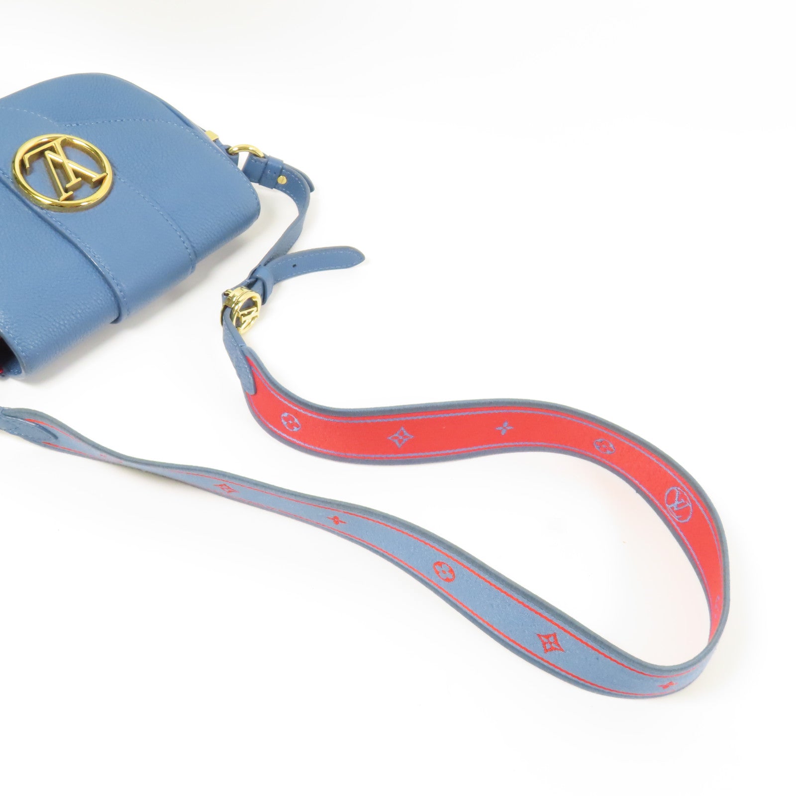 LOUIS VUITTON 牛皮皮革Pont 9 Soft PM金扣肩背袋