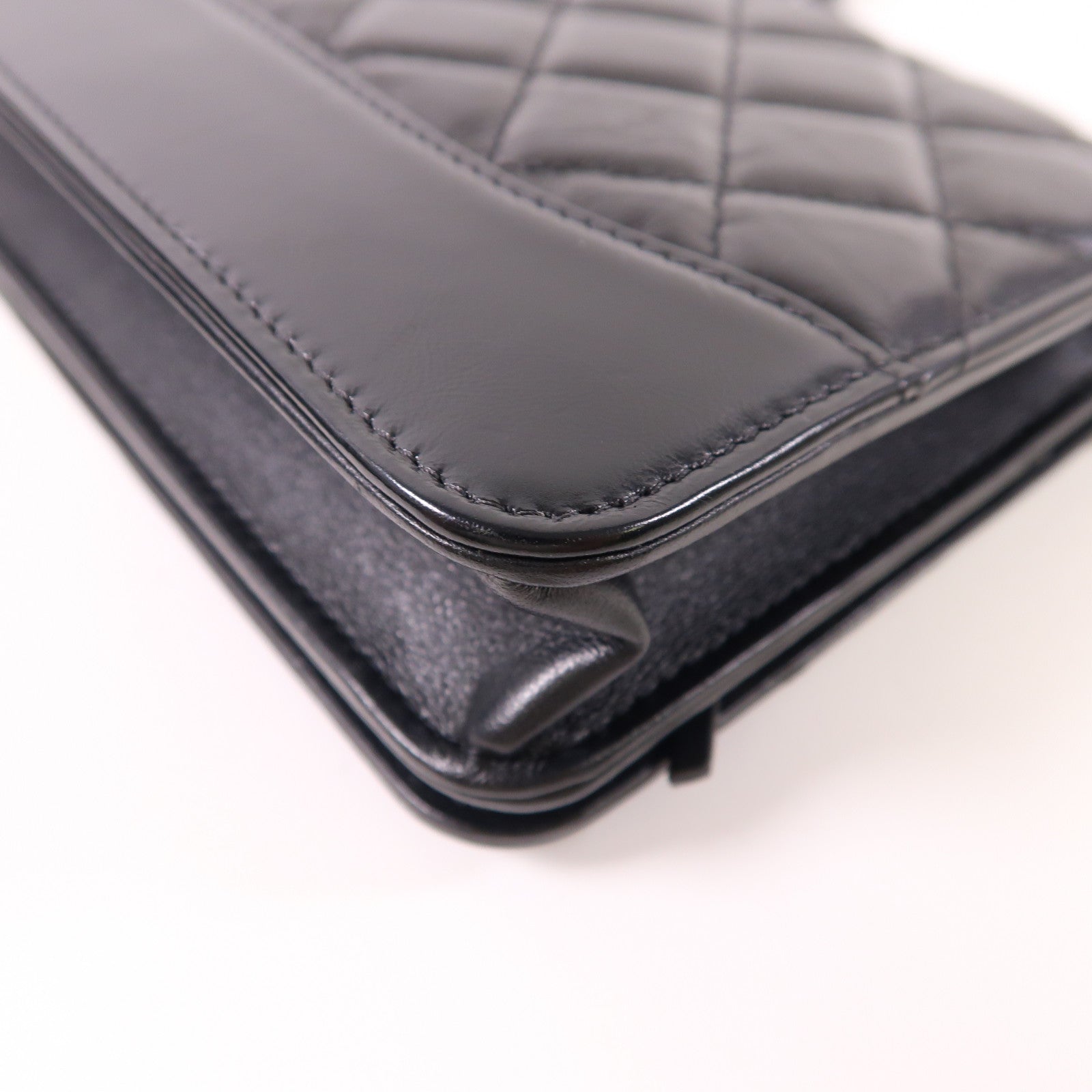 CHANEL 牛皮皮革Gabrielle WOC鏈帶肩背袋