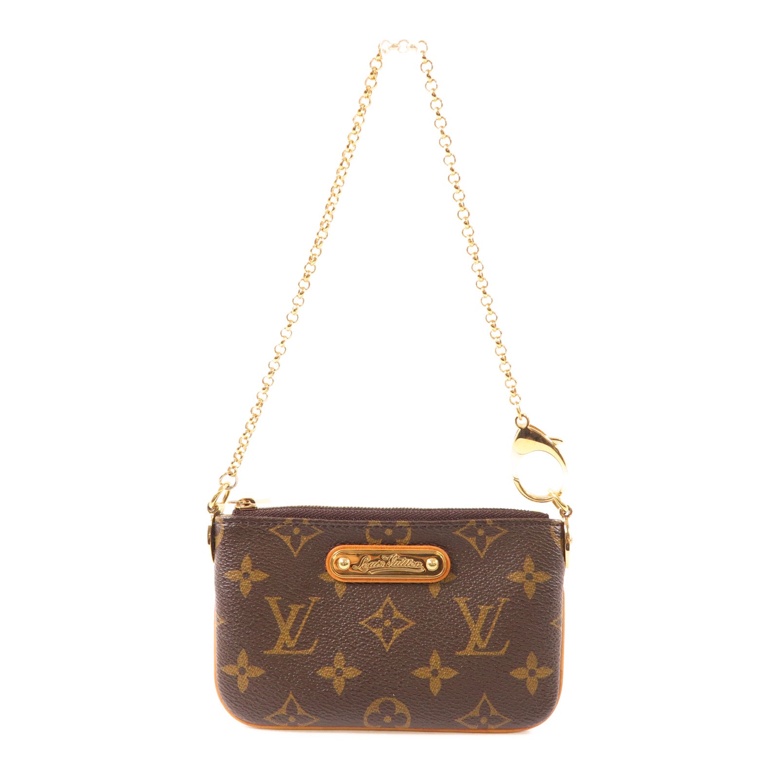 LOUIS VUITTON Monogram Pochette Milla PM金扣手挽袋