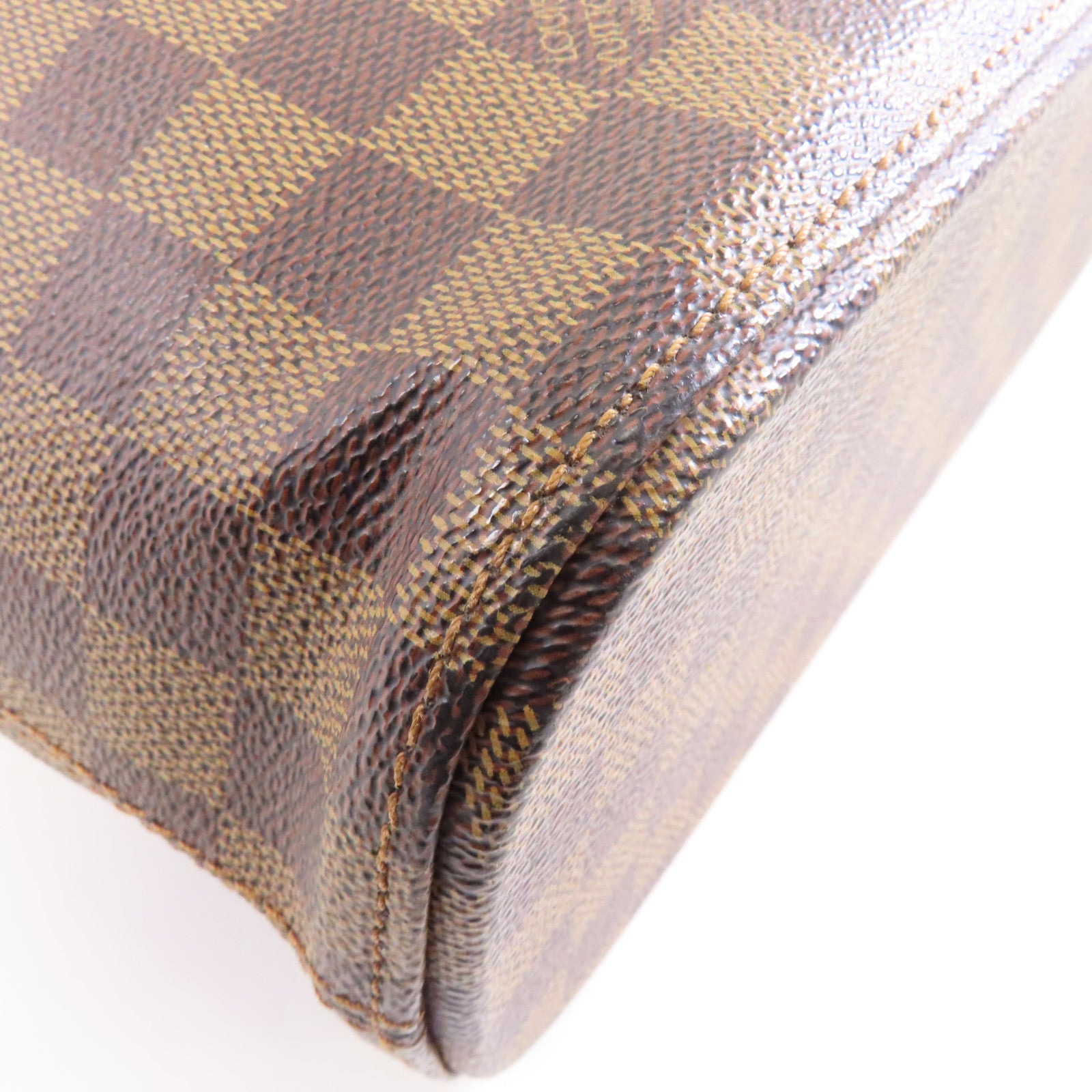 LOUIS VUITTON Damier Vavin GM金扣手挽袋棕色