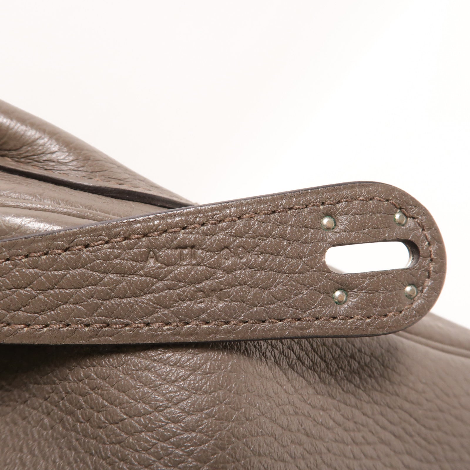HERMES Clemence皮革Lindy 30手挽肩背兩用袋Etain