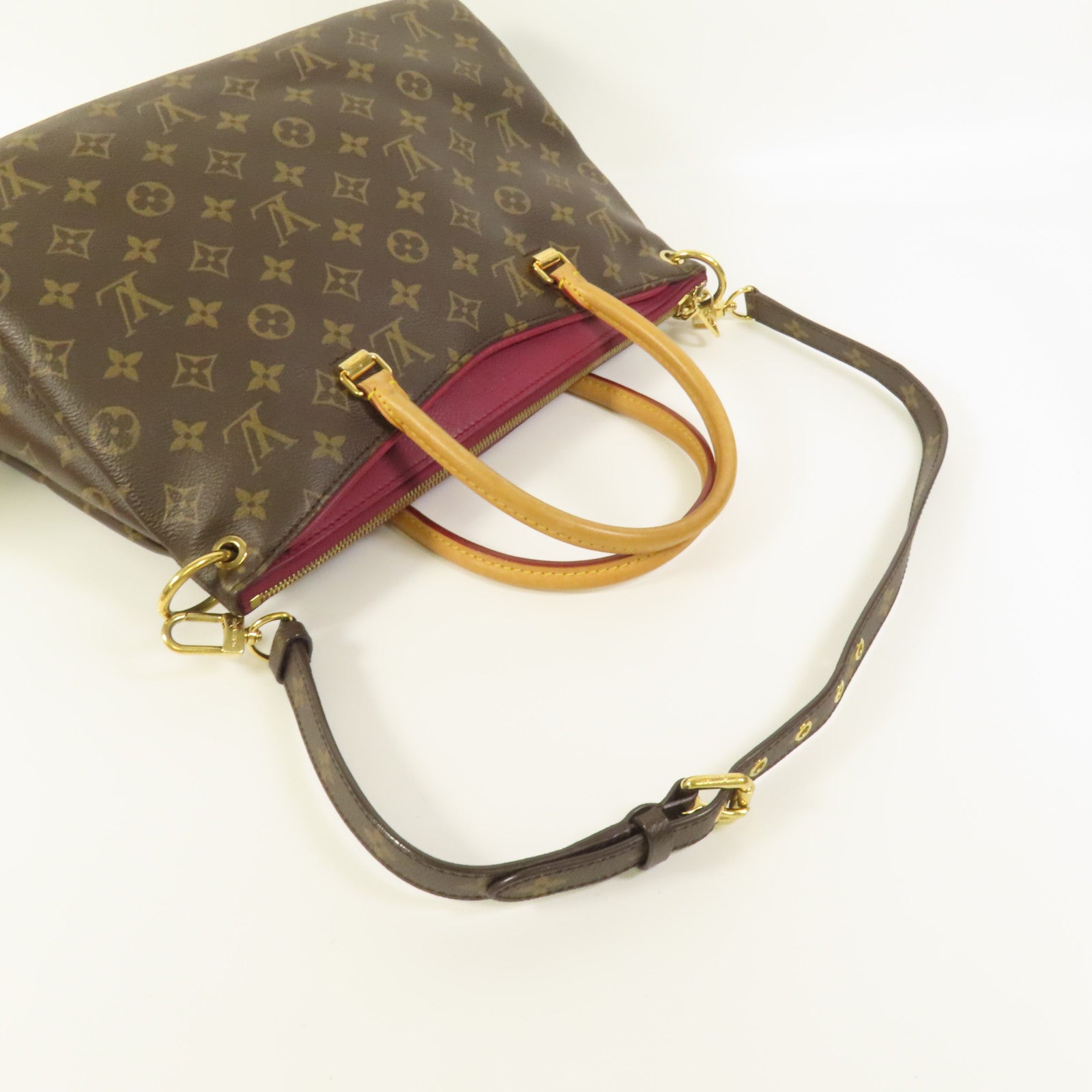 LOUIS VUITTON Monogram Pallas MM金扣手挽肩背兩用袋
