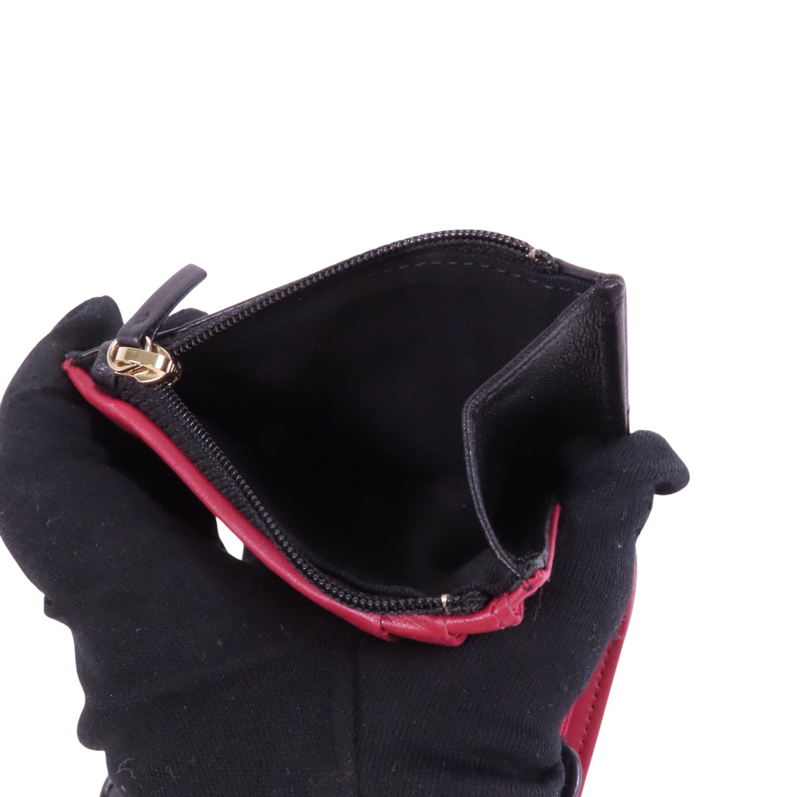 CHANEL 羊皮皮革Chanel 19 Small Wallet金扣短錢包