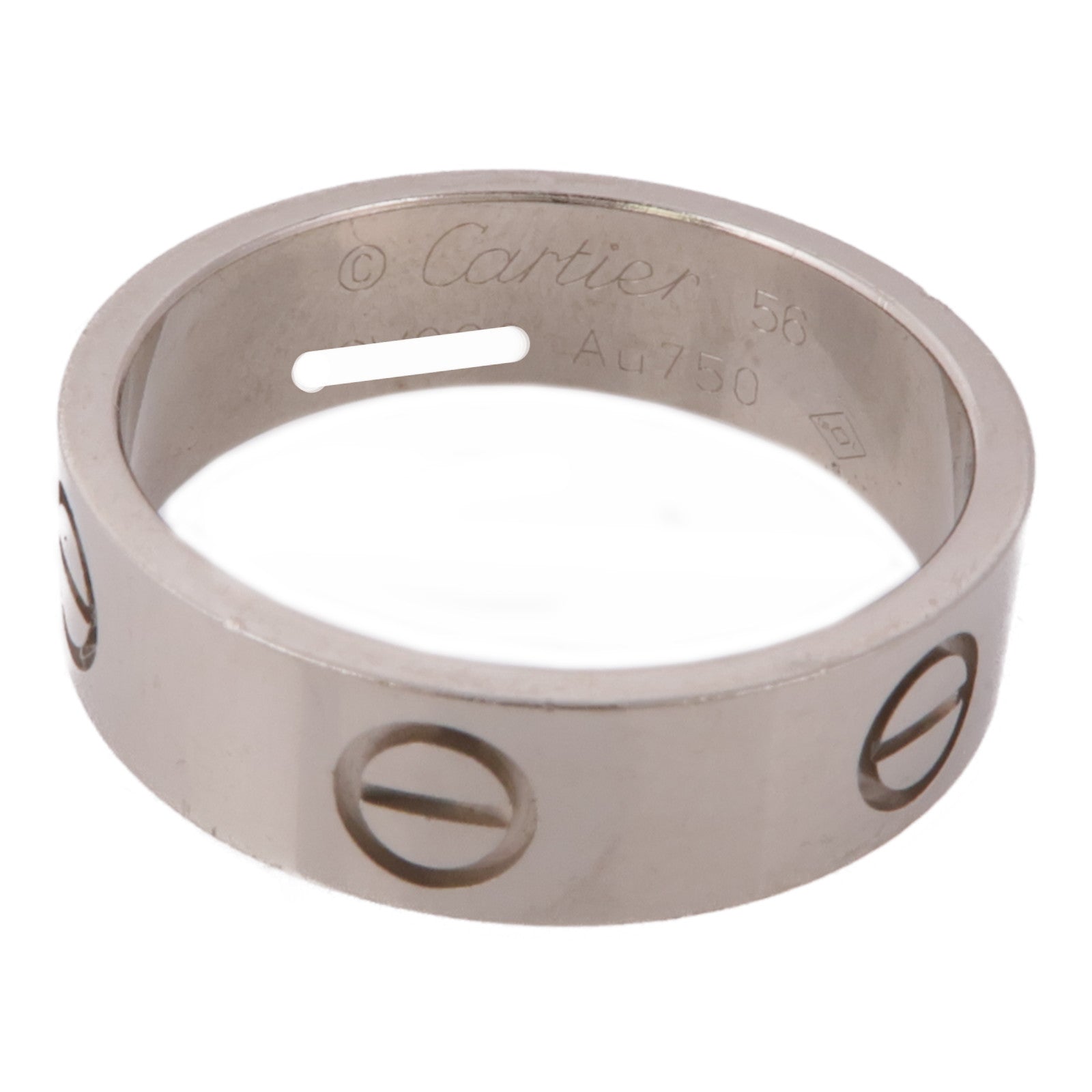 CARTIER 【激減優惠】18K白金Love Ring戒指Cartier#56/US#7.25