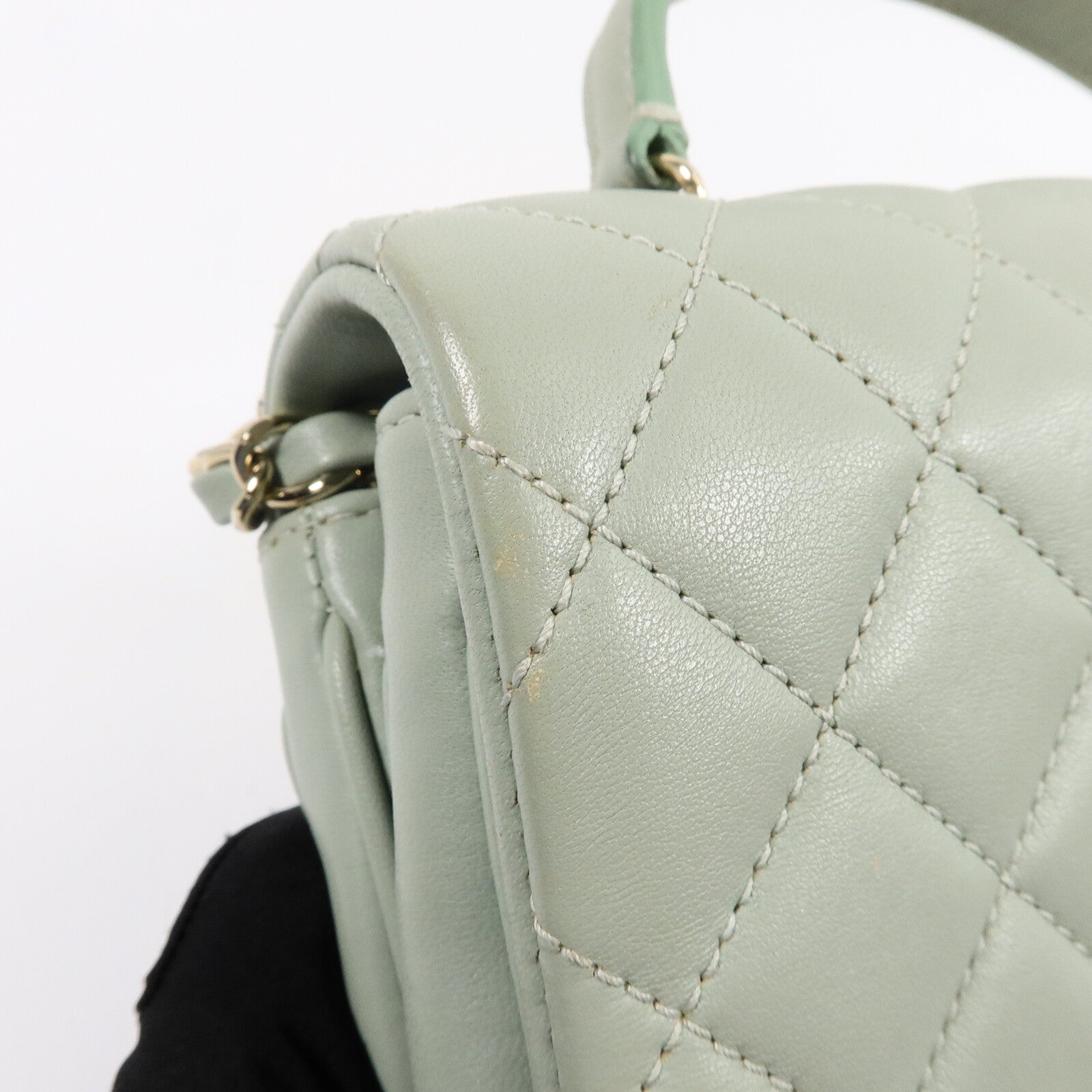 CHANEL 牛皮皮革Top Hander Flap Bag手挽肩背兩用袋