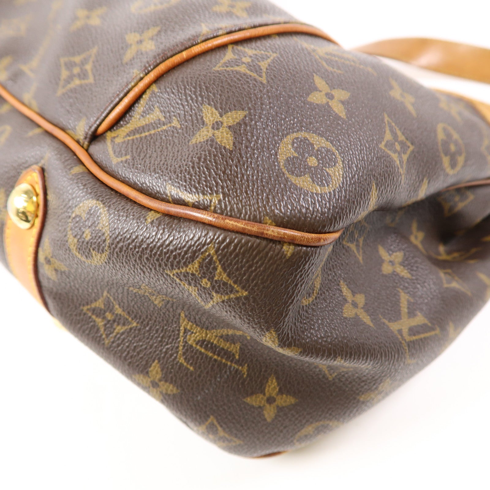 LOUIS VUITTON Monogram Galliera PM金扣肩背袋棕色