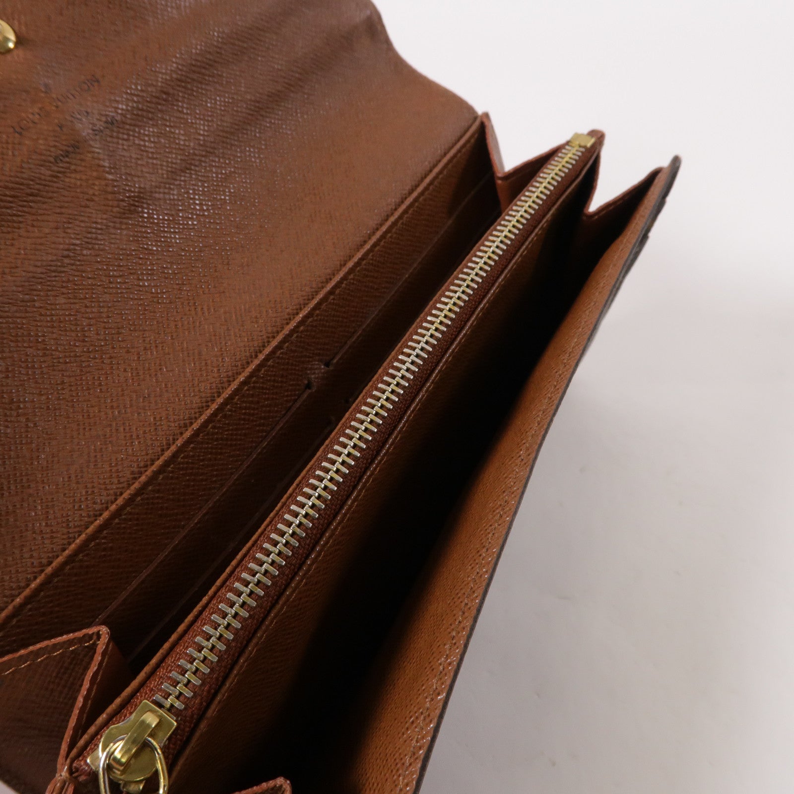 LOUIS VUITTON Monogram Long Wallet金扣長錢包啡色