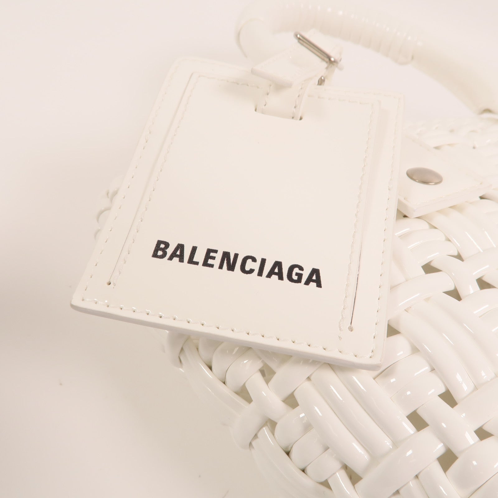 BALENCIAGA 漆皮皮革Tote Bag銀扣手挽肩背兩用袋