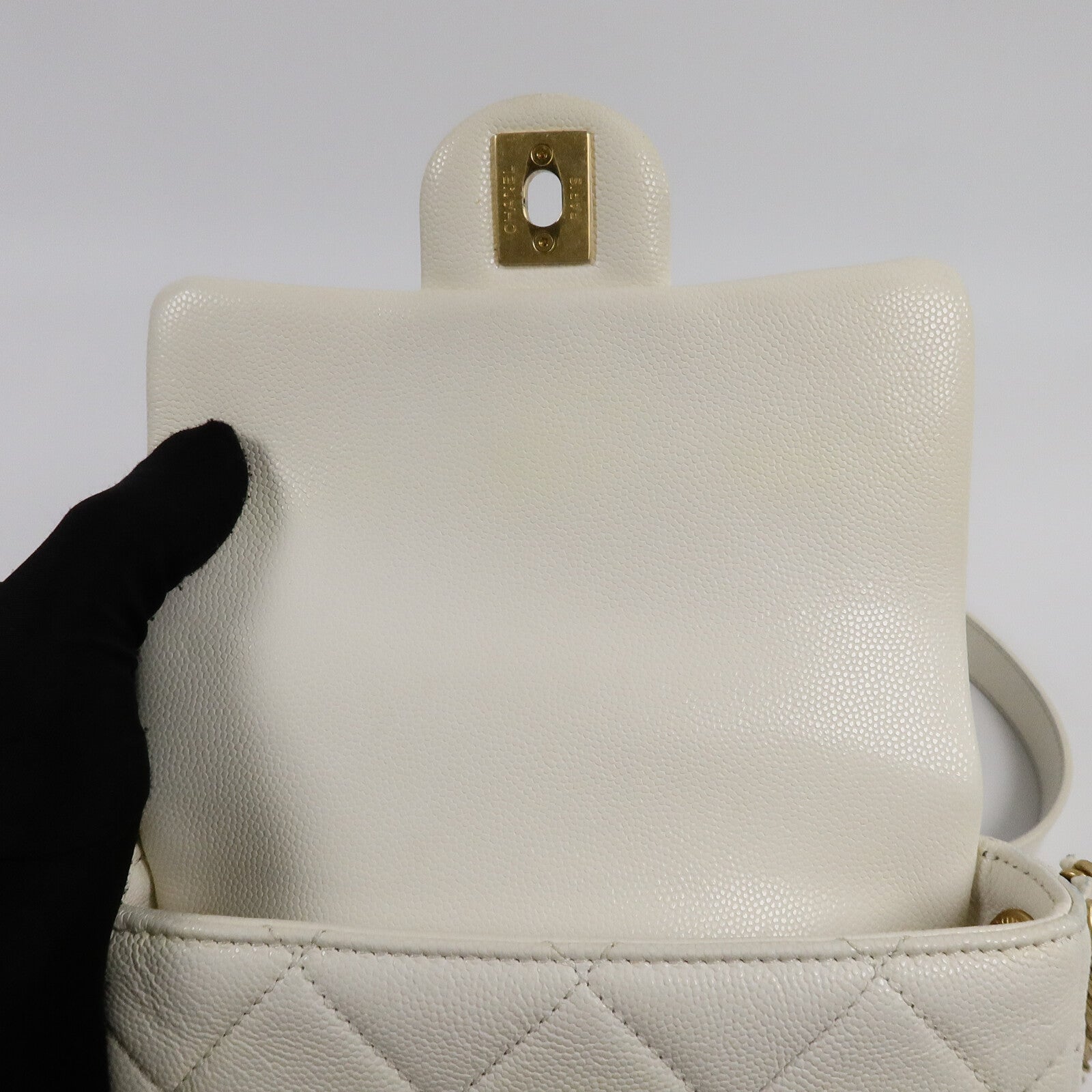 CHANEL 牛皮皮革Mini Coins Flap鏈帶肩背袋