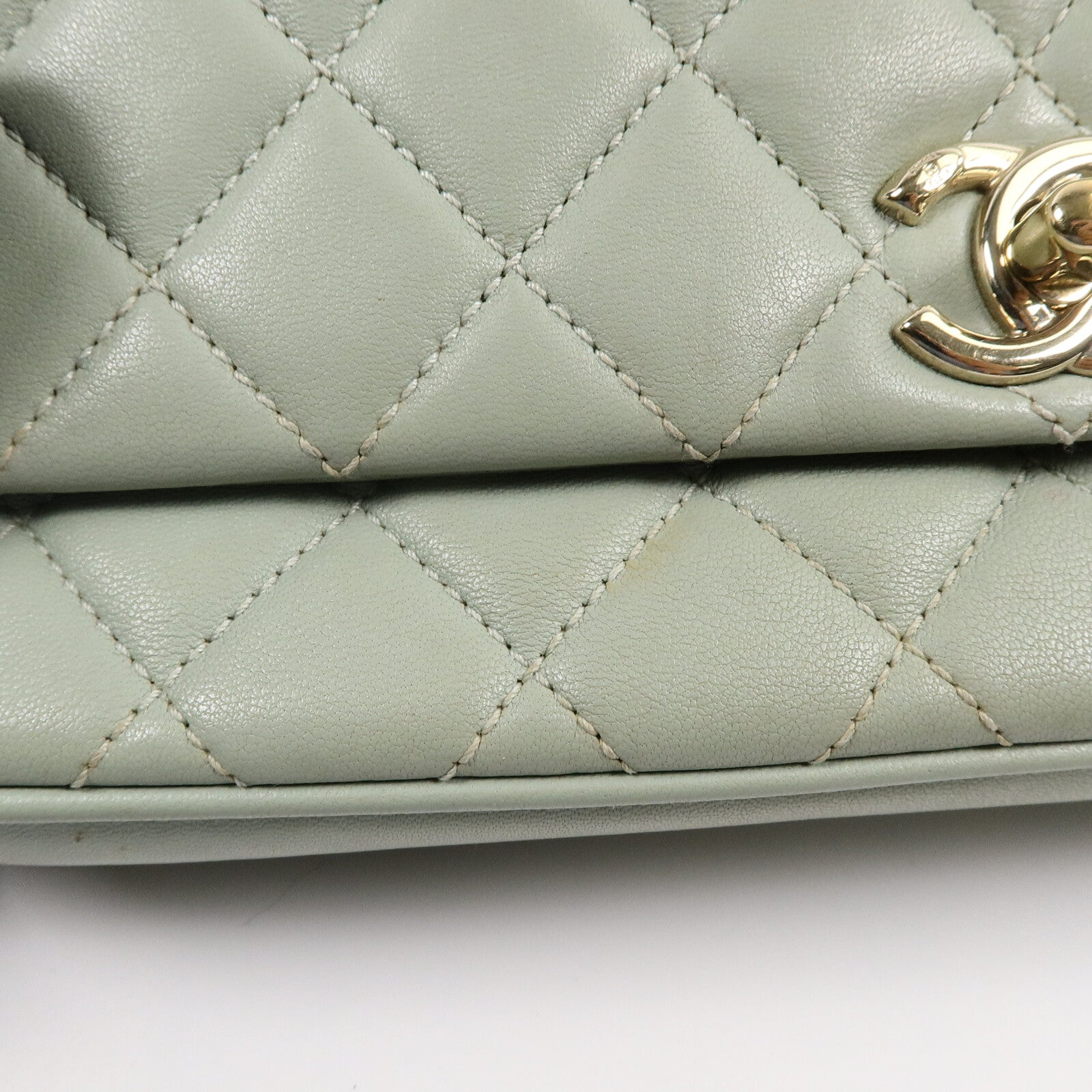 CHANEL 牛皮皮革Top Hander Flap Bag手挽肩背兩用袋