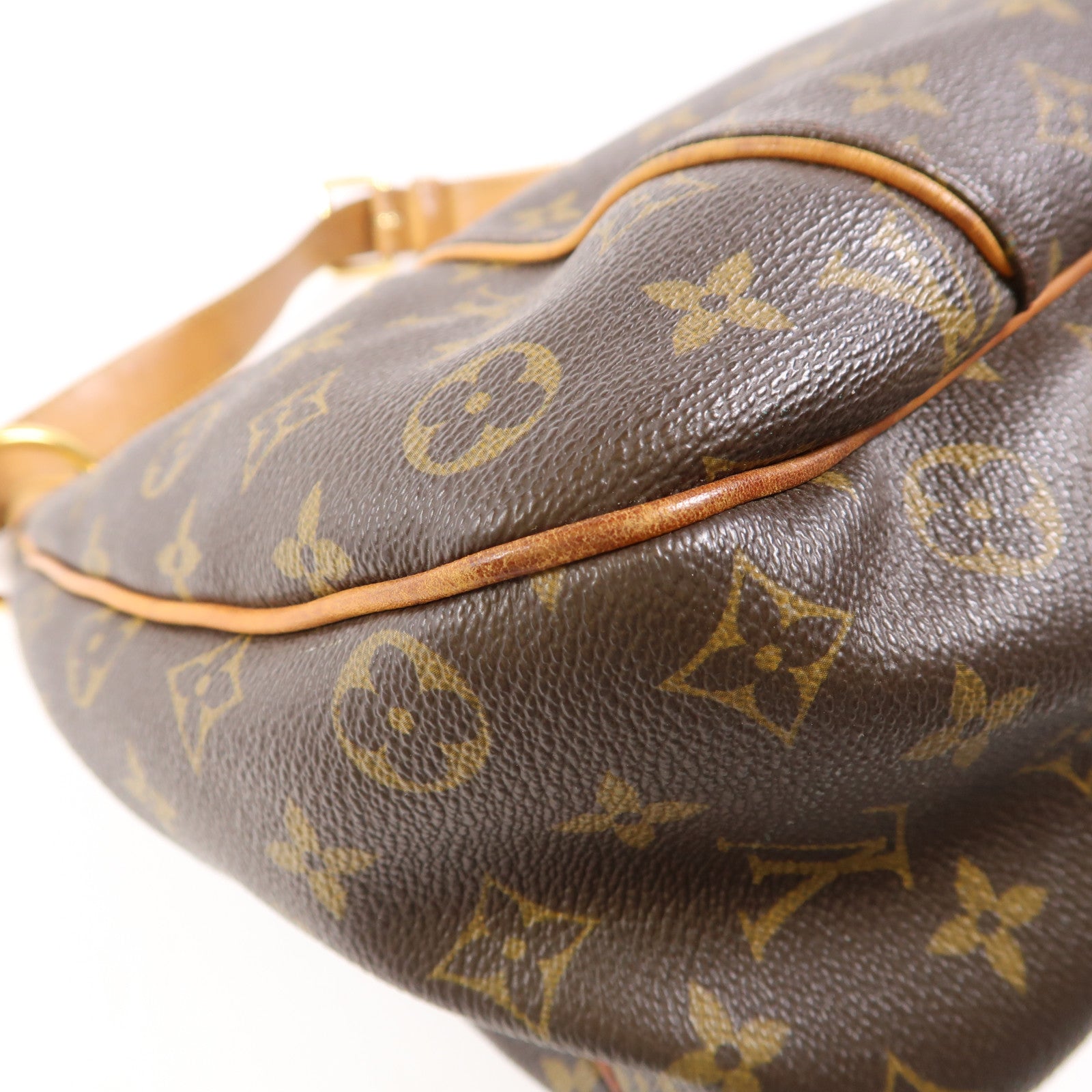 LOUIS VUITTON Monogram Galliera PM金扣肩背袋棕色