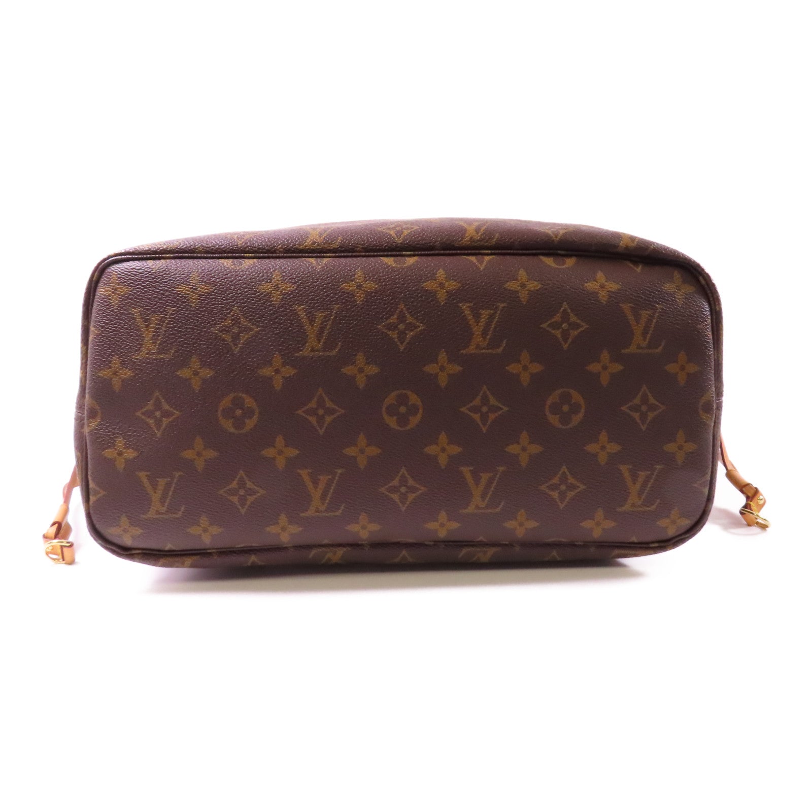 LOUIS VUITTON Monogram Neverfull MM金扣肩背袋啡色