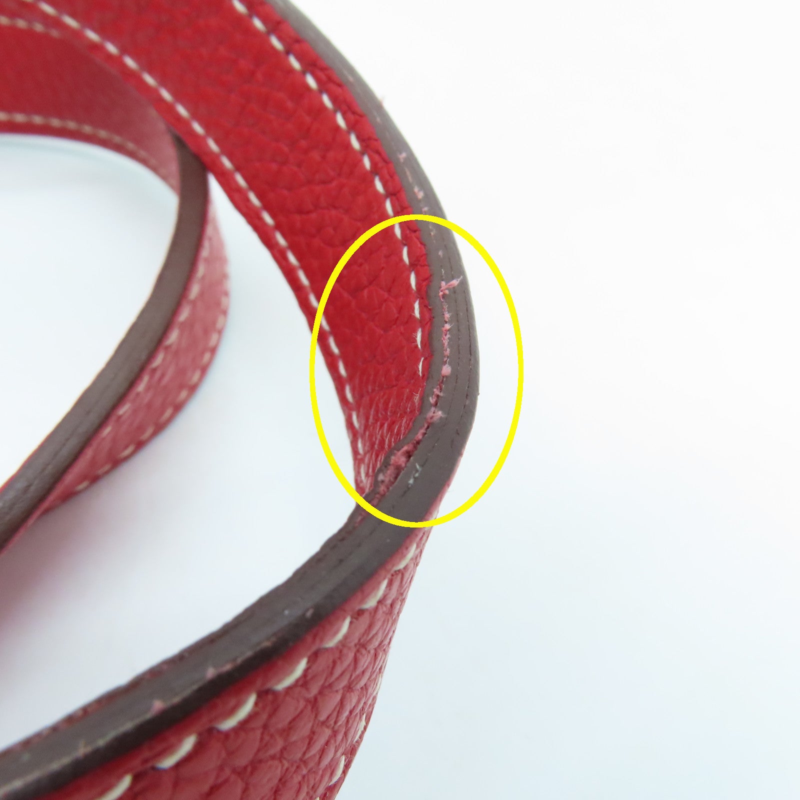 HERMES Clemence皮革Halzan 31 2Way Shoulder银扣手挽肩背两用袋Rouge Casaque红色