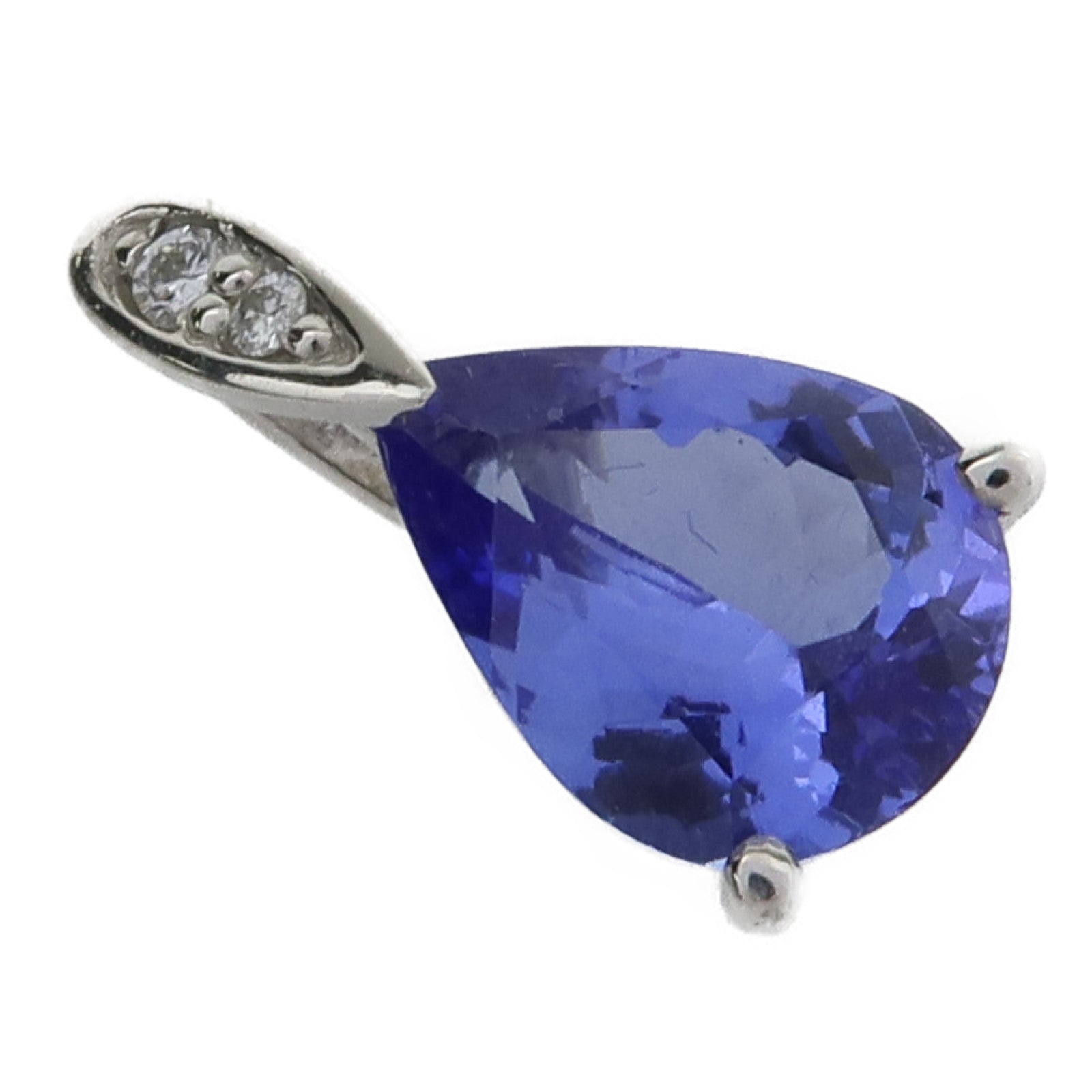 JEWELRY PT950鉑金Diamond Tanzanite坦桑石/鑽石吊墜