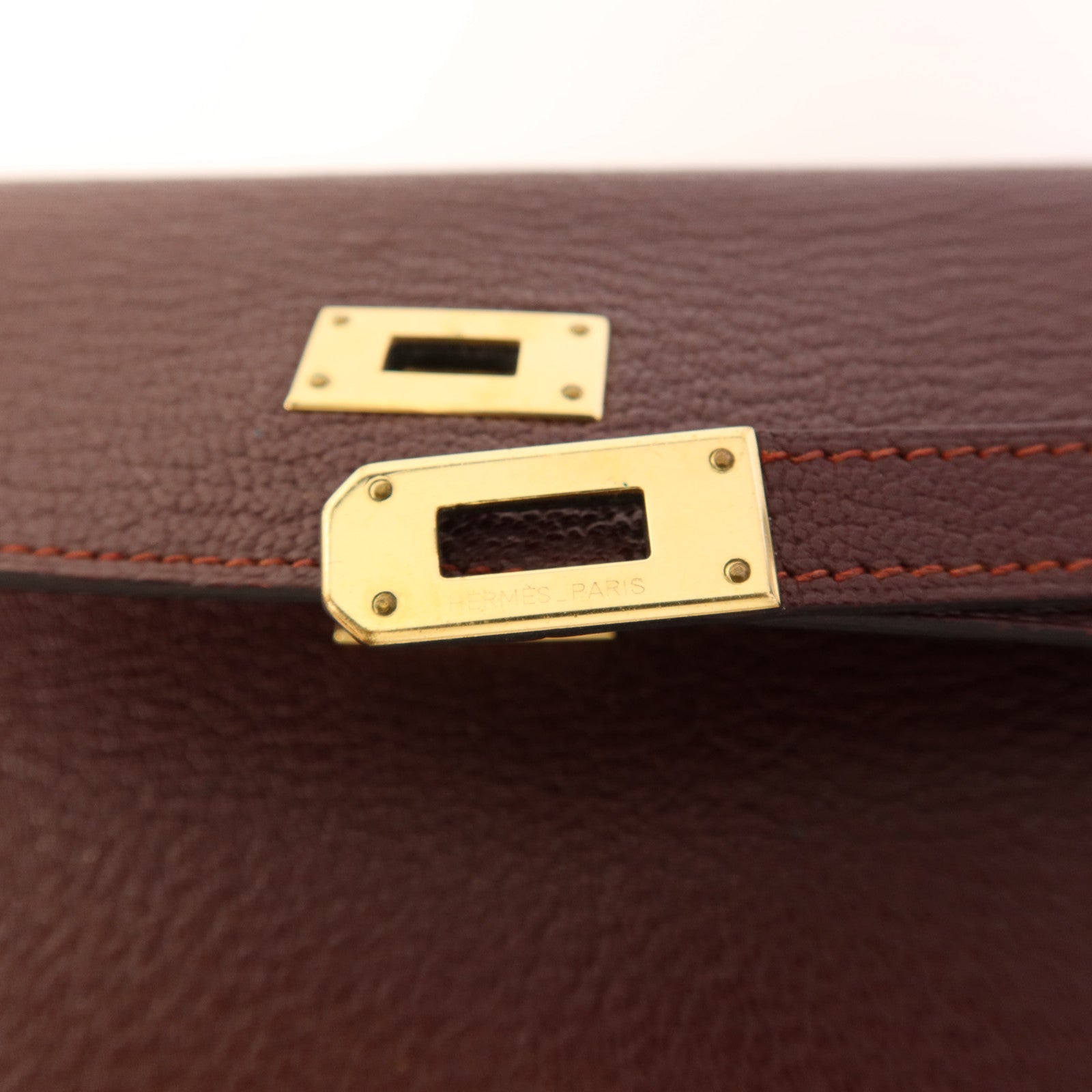 HERMES Chevre皮革Kelly Long Wallet金扣長錢包