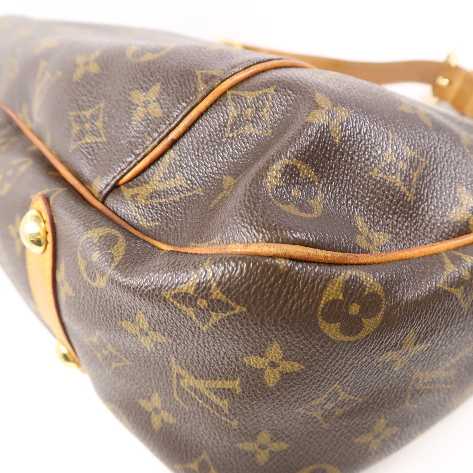 LOUIS VUITTON Monogram Galliera PM金扣肩背袋棕色