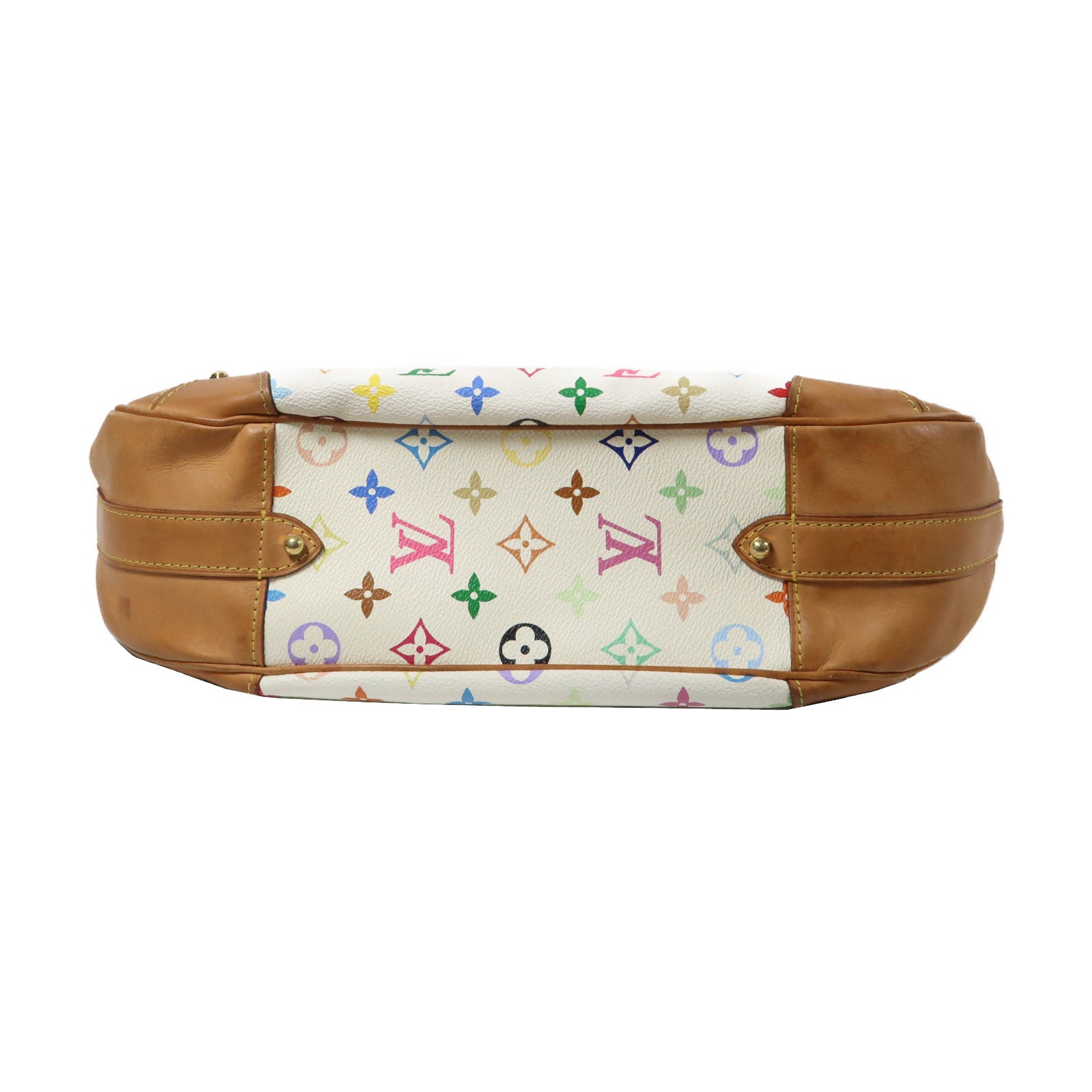 LOUIS VUITTON Monogram Multicolore Greta金扣肩背袋白色