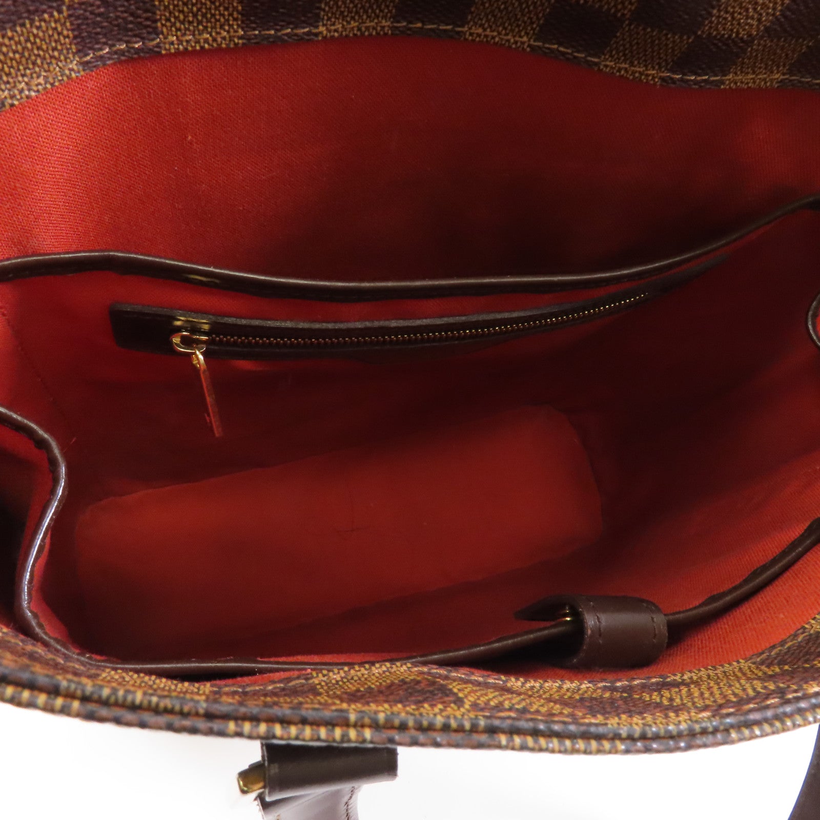 LOUIS VUITTON Damier Vavin GM金扣手挽袋棕色