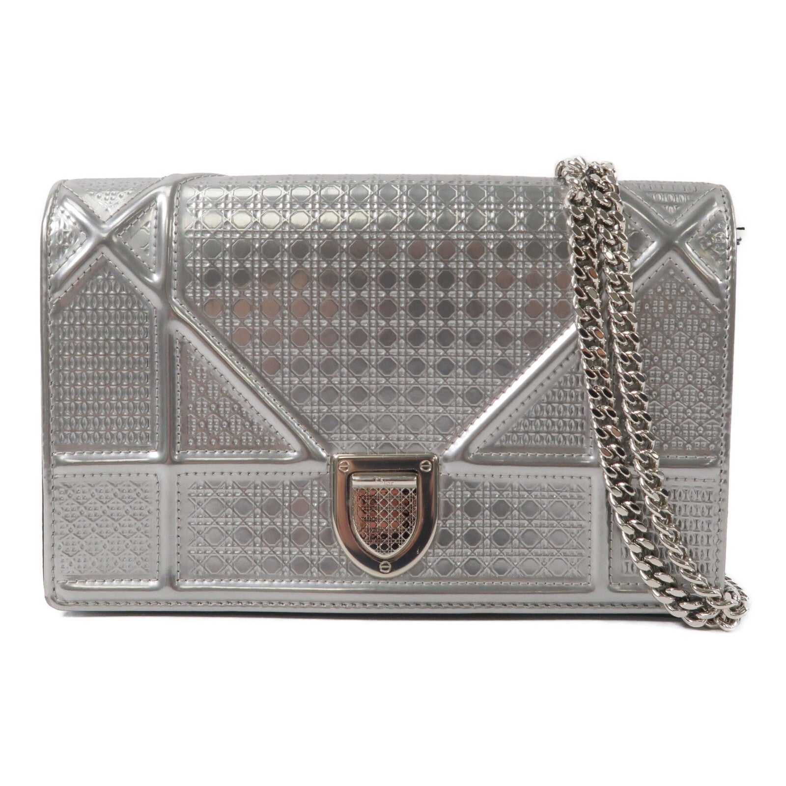 Dior 漆皮皮革Diorama Wallet On Chain鏈帶肩背袋