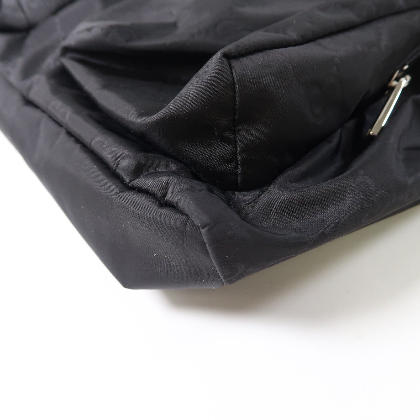 GUCCI 尼龍Backpack銀扣背包黑色