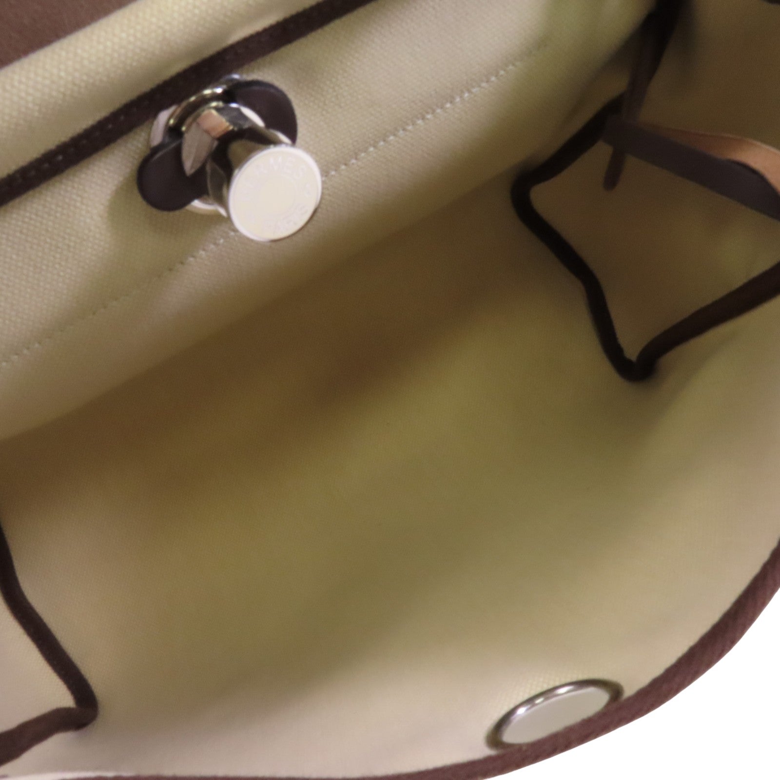 HERMES 帆布Herbag PM銀扣手挽肩背兩用袋