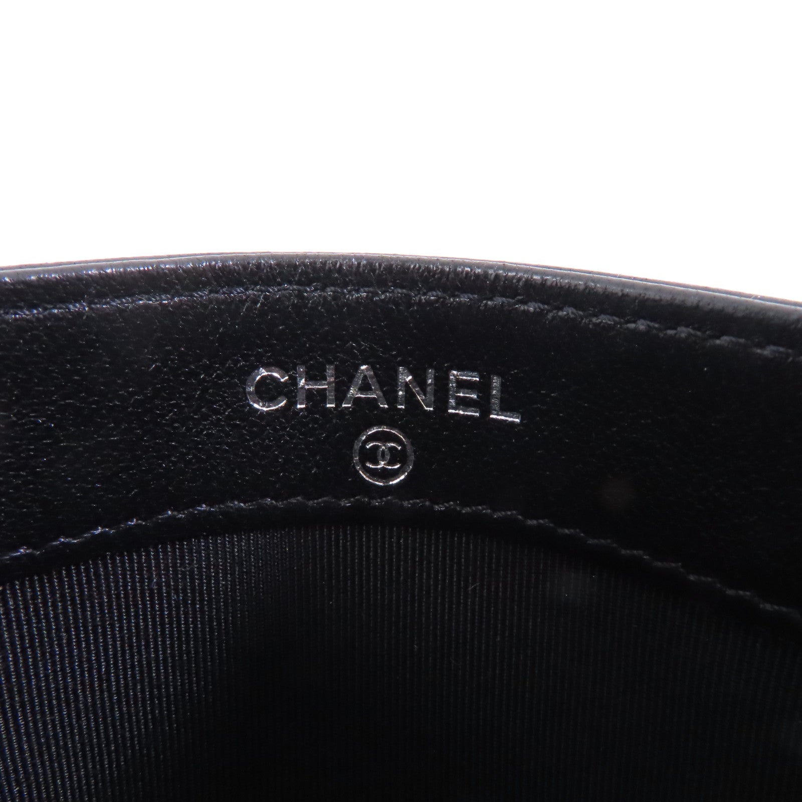 CHANEL 菱格羊皮皮革Card Case卡片套黑色