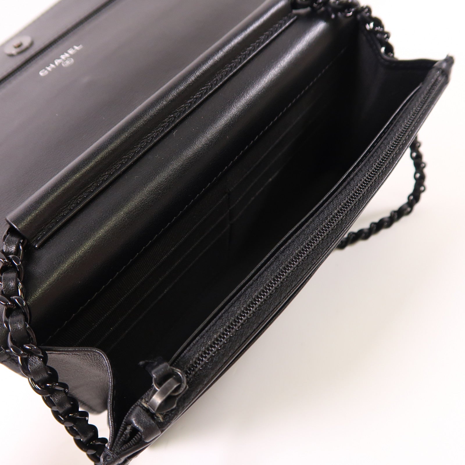 CHANEL 牛皮皮革Gabrielle WOC鏈帶肩背袋