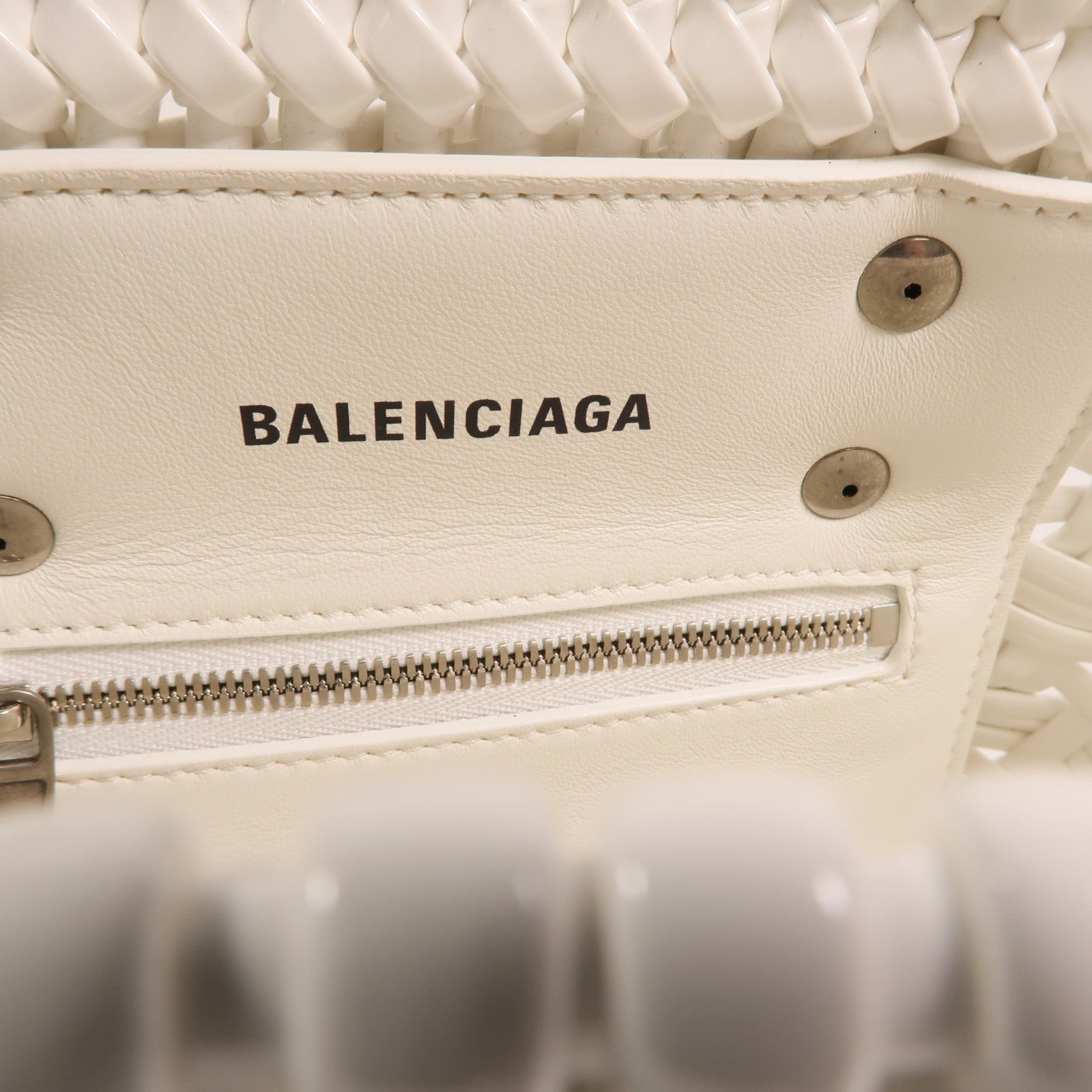 BALENCIAGA 漆皮皮革Tote Bag銀扣手挽肩背兩用袋