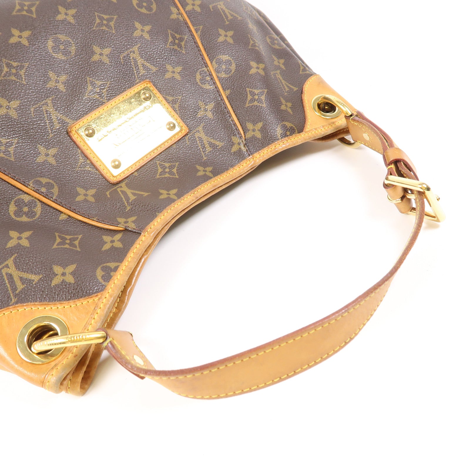 LOUIS VUITTON Monogram Galliera PM金扣肩背袋棕色