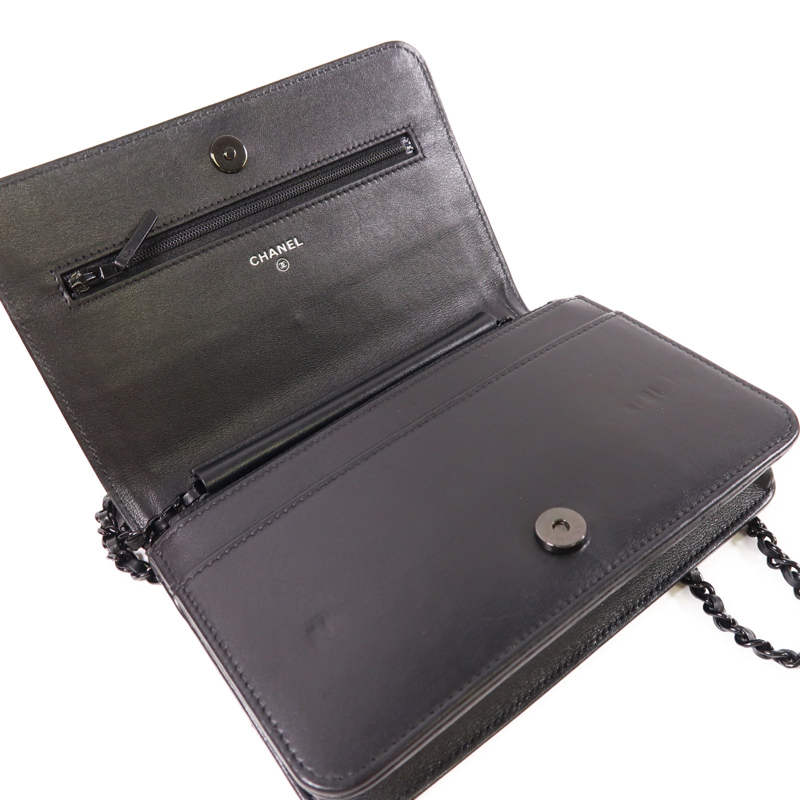 CHANEL 牛皮皮革Gabrielle WOC鏈帶肩背袋