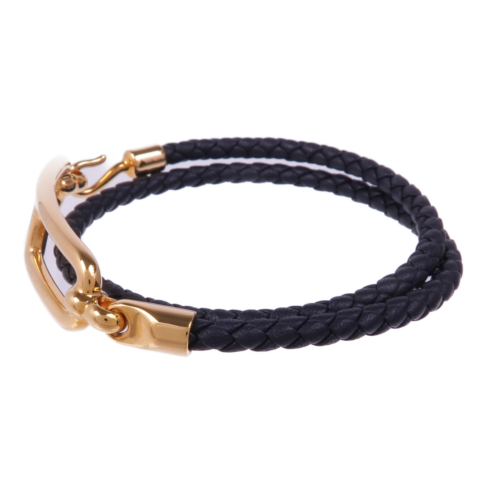 HERMES Swift皮革Roulis Double Tour金扣手帶Noir
