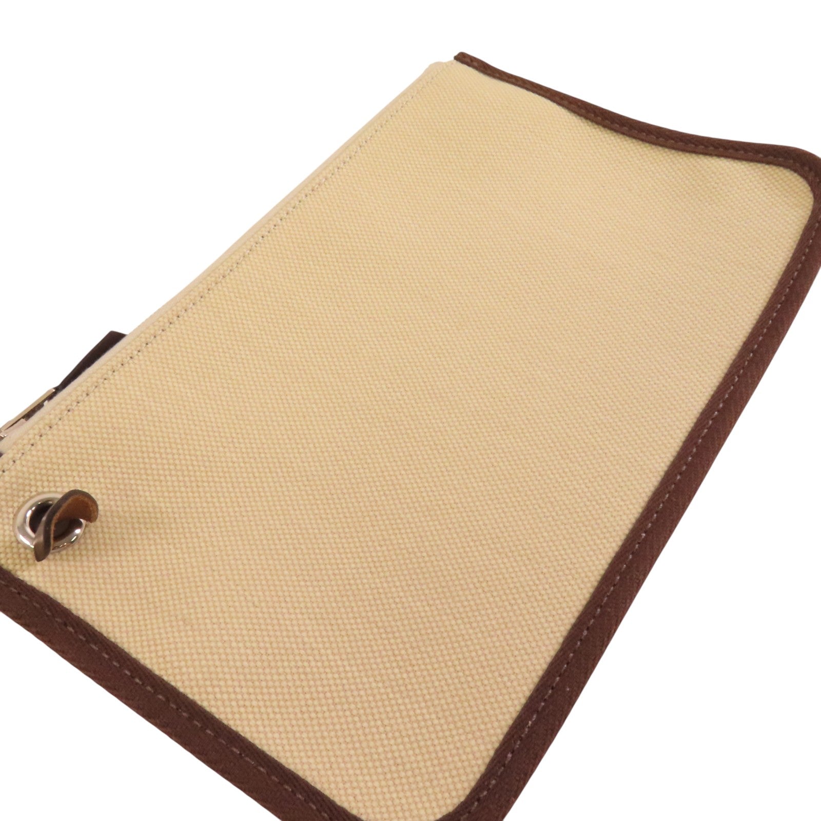 HERMES 帆布Herbag PM銀扣手挽肩背兩用袋