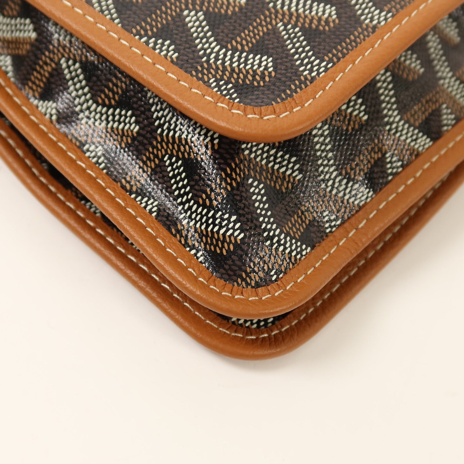 GOYARD 塗層帆布Plumet Pocket Wallet銀扣肩背袋
