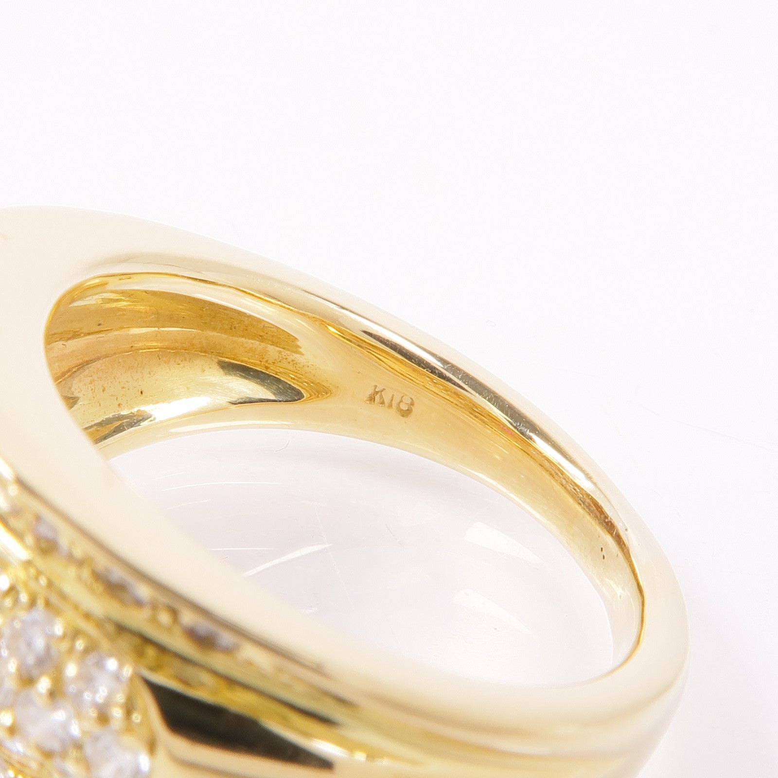 JEWELRY Ruby Diamond Ring 18K Yellow Gold US#6.75
