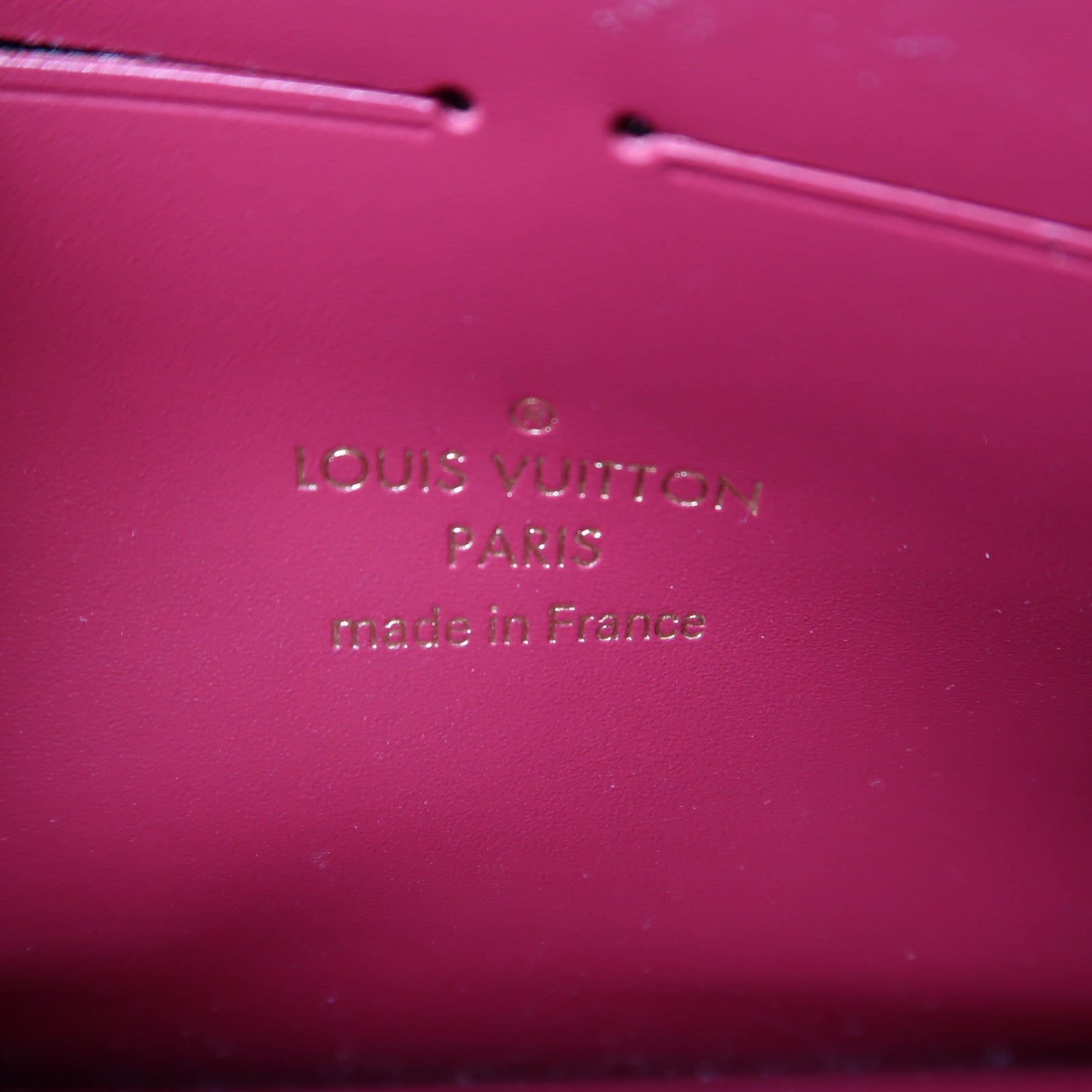 LOUIS VUITTON Monogram Portefeuille Flore金扣鏈帶肩背袋棕色/紅色