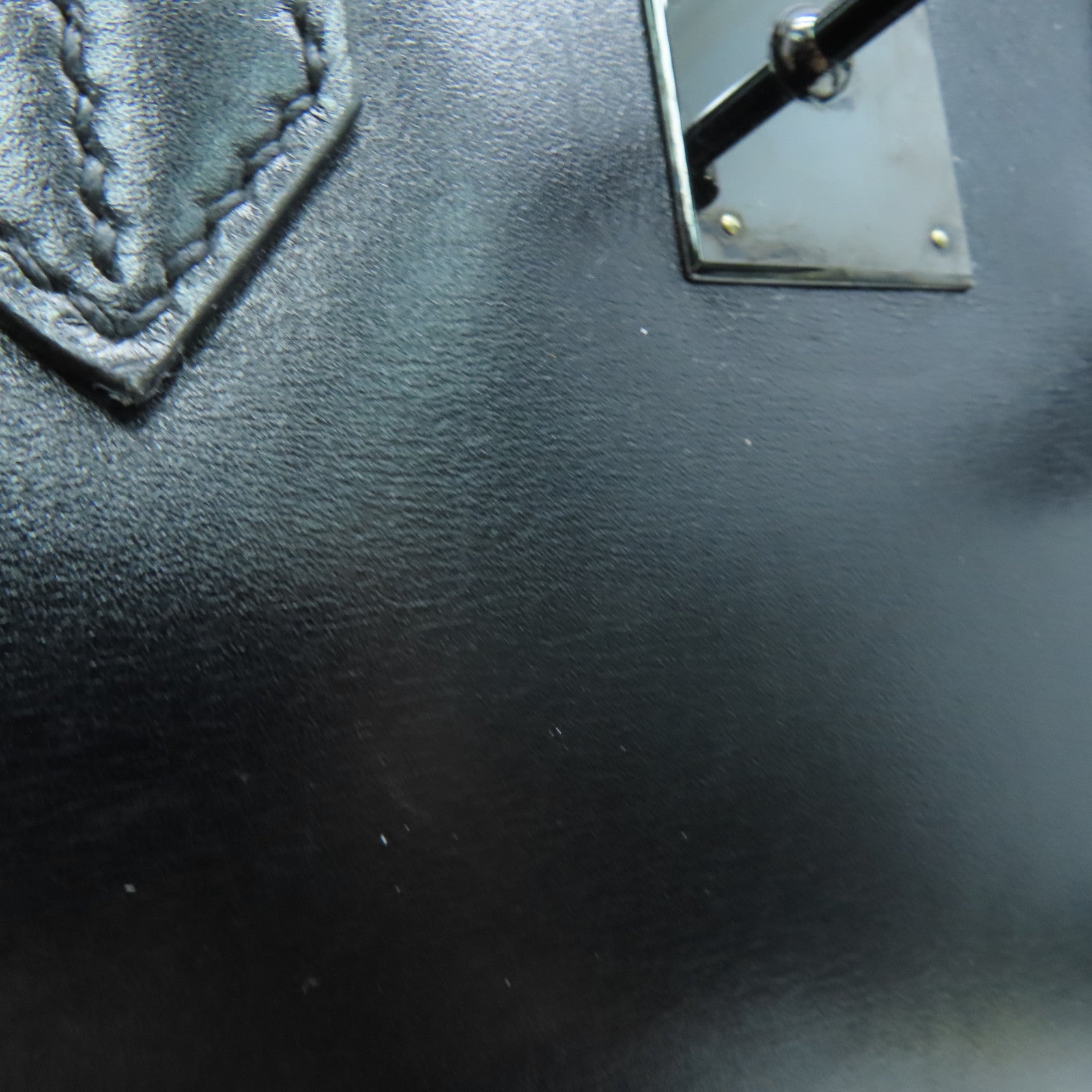 HERMES Box Calf皮革Birkin 30 So Black手挽袋黑色
