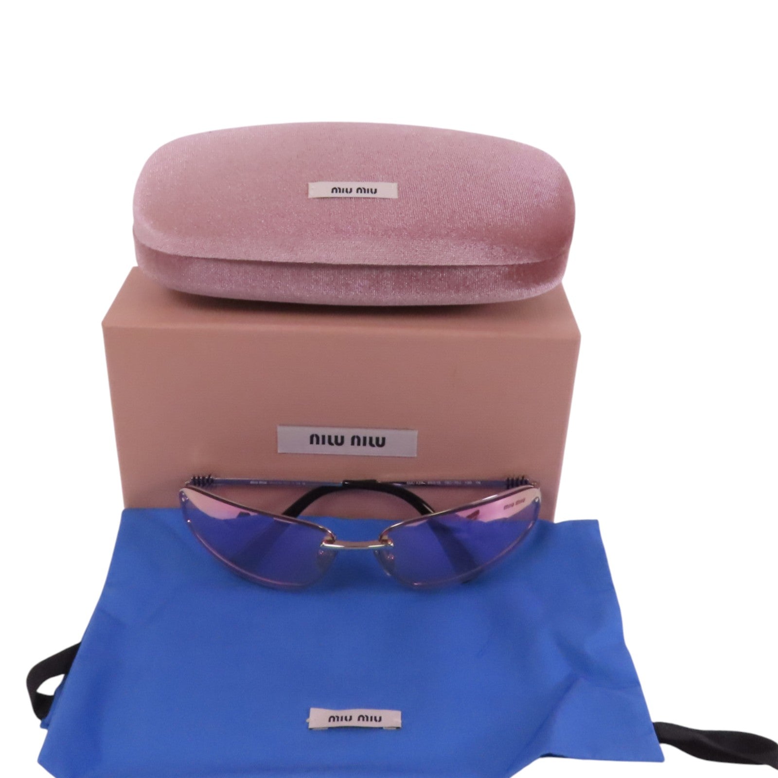 Miu Miu PVC/金屬Sunglasses銀扣太陽眼鏡