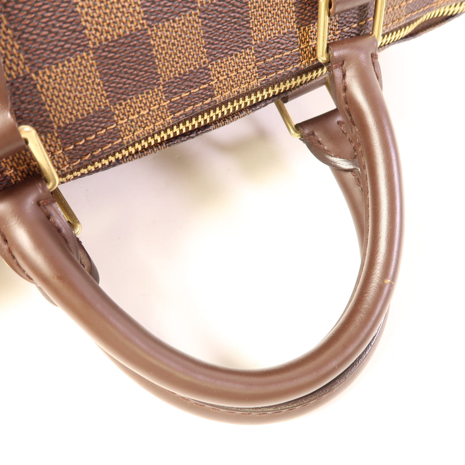 LOUIS VUITTON Damier Speedy 30金扣手挽袋